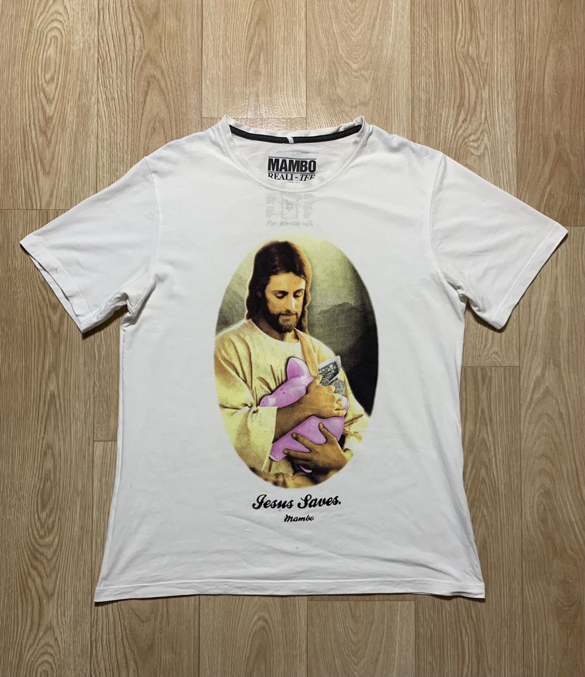 Other Mambo Jesus Saves Religion Money Humor T-Shirt Size US L / EU 52-54 / 3 - 1 Thumbnail