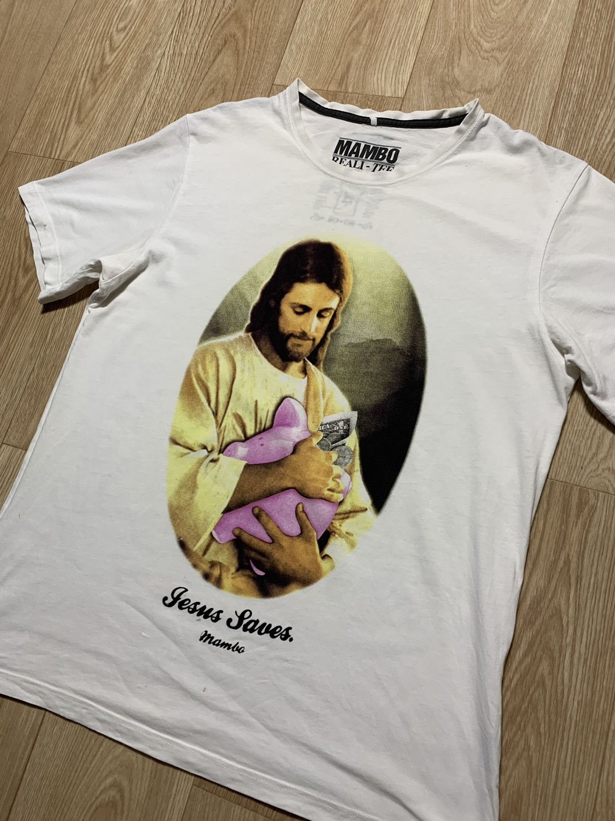 Other Mambo Jesus Saves Religion Money Humor T-Shirt Size US L / EU 52-54 / 3 - 2 Thumbnail