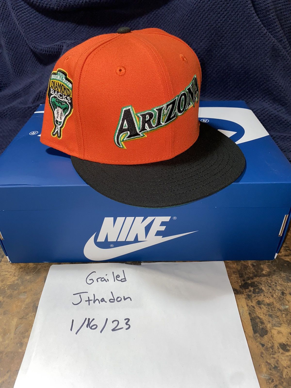 Arizona Diamondbacks 59fifty hat size orange black green