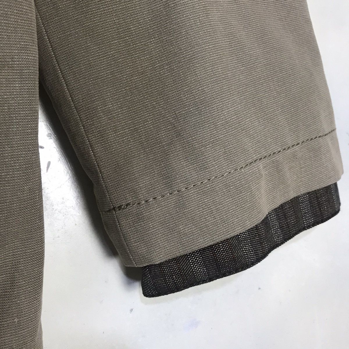 Hugo boss leather lining long jacket