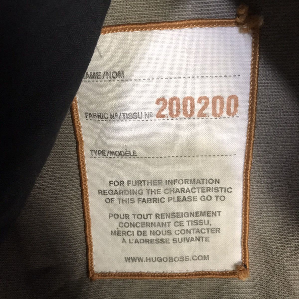 Hugo boss leather lining long jacket