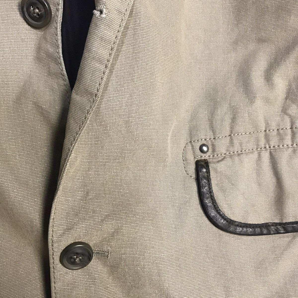 Hugo boss leather lining long jacket