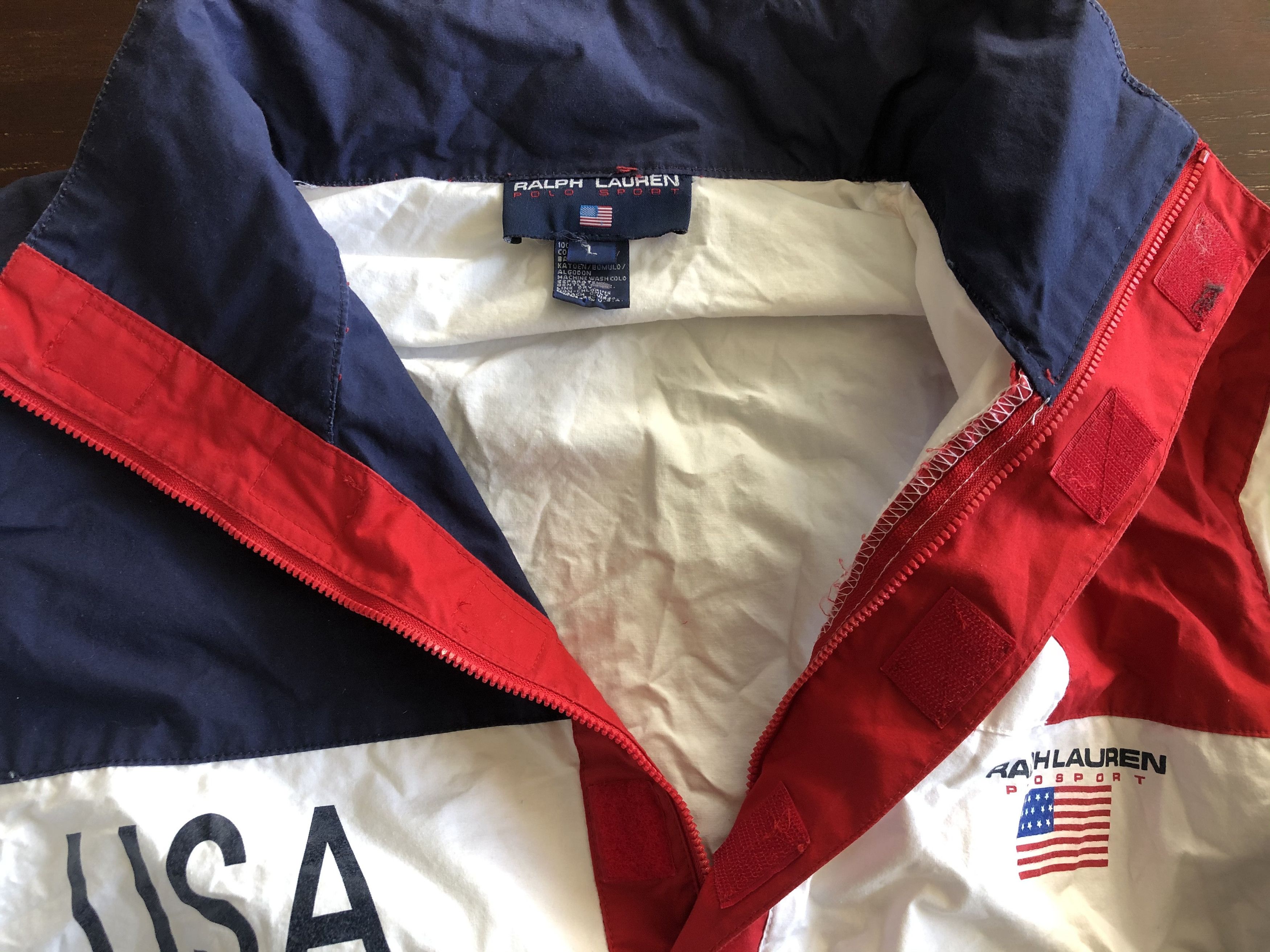 Polo Ralph Lauren VINTAGE POLO RALPH LAUREN USA Pullover Jacket LARGE Size US M / EU 48-50 / 2 - 4 Thumbnail