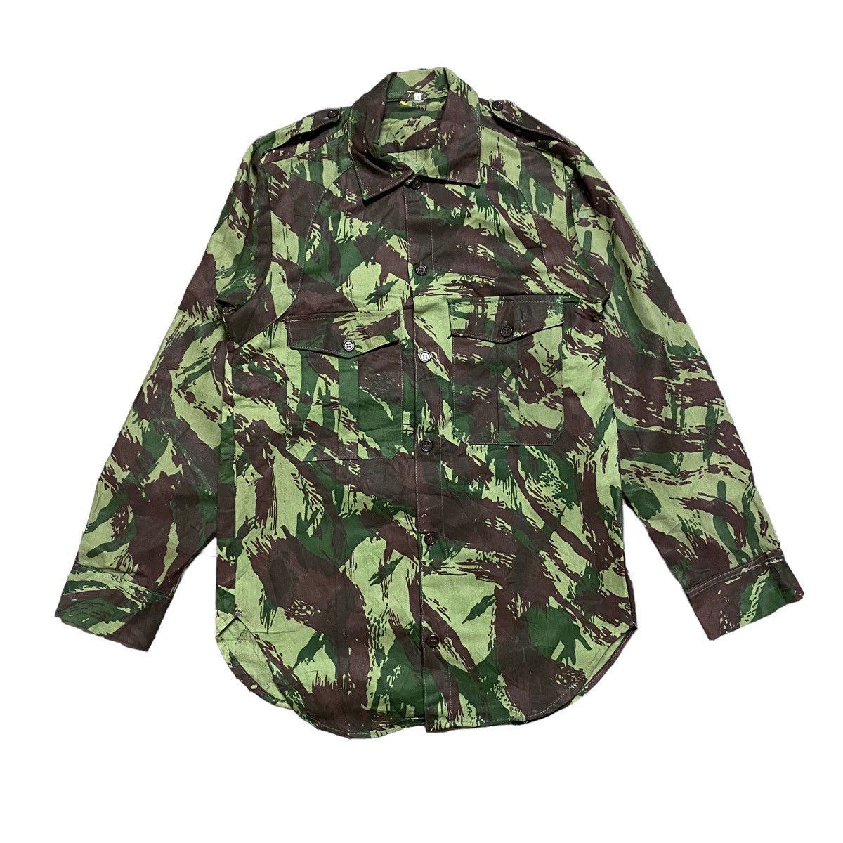 Vintage Vintage Portugal Army Lizard Camo Shirt Button Up | Grailed