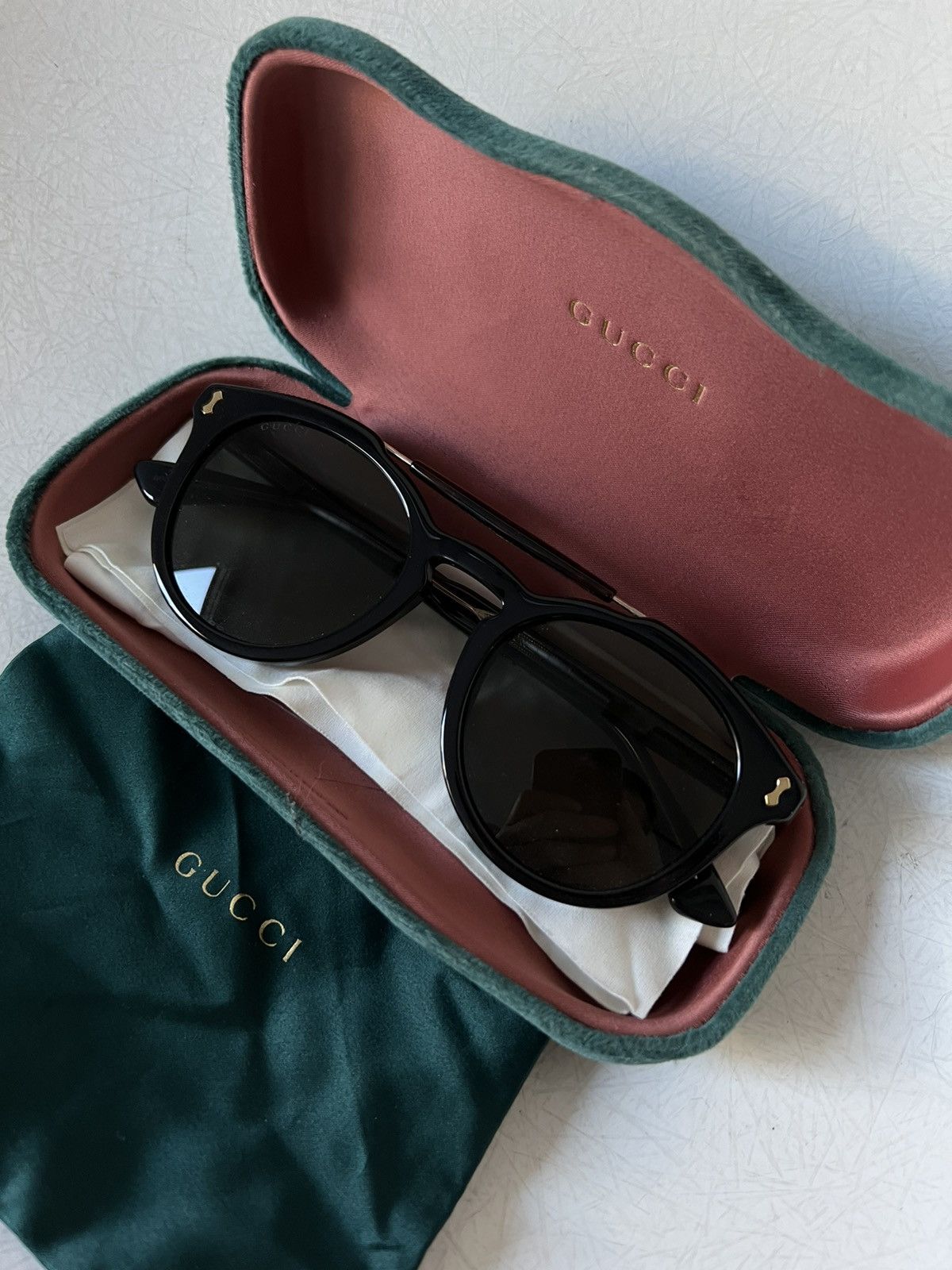 Gucci Acetate Aviator Sunglasses Size ONE SIZE - 1 Thumbnail
