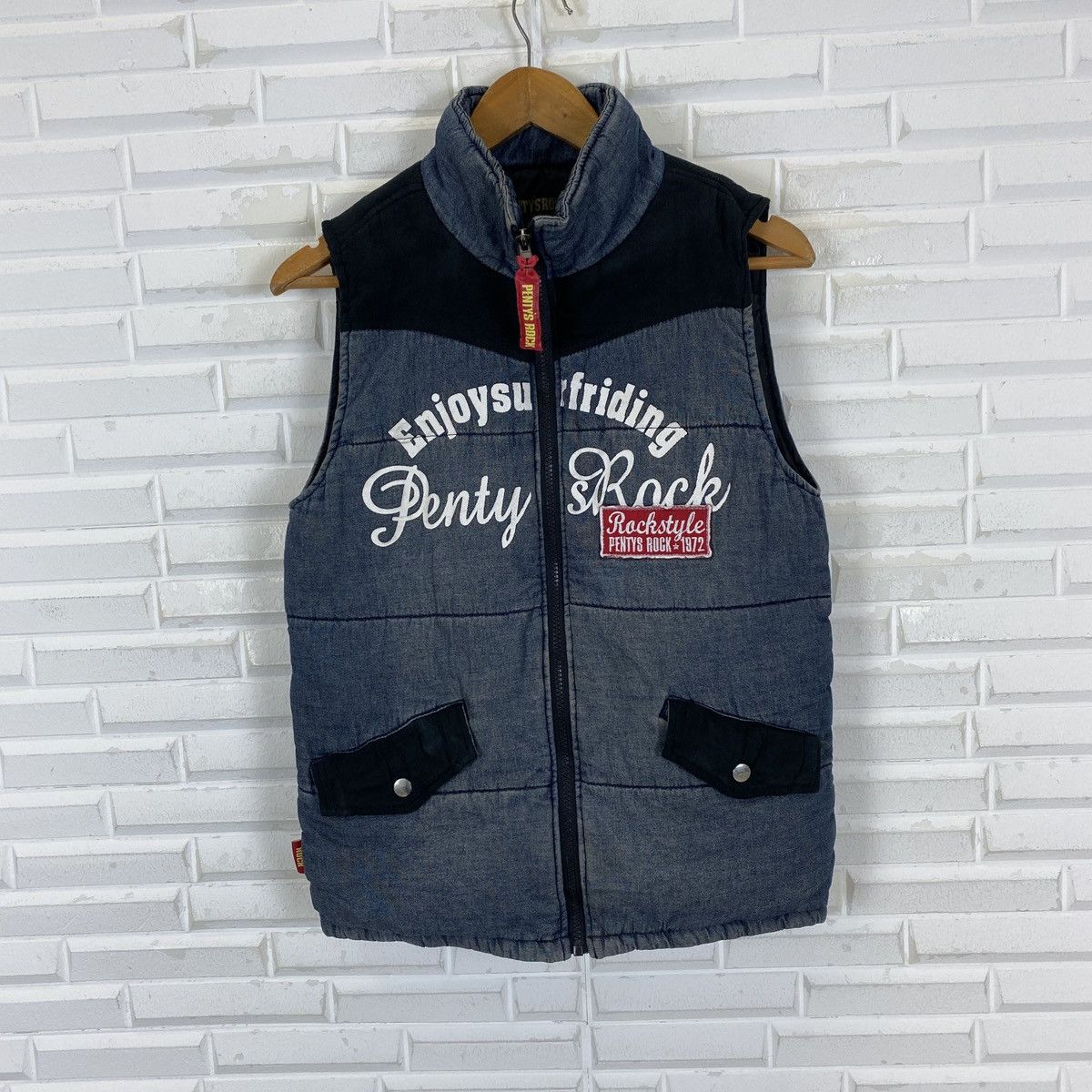 Japanese Brand Penty’s Rock Denim Down Vest Size US S / EU 44-46 / 1 - 2 Thumbnail