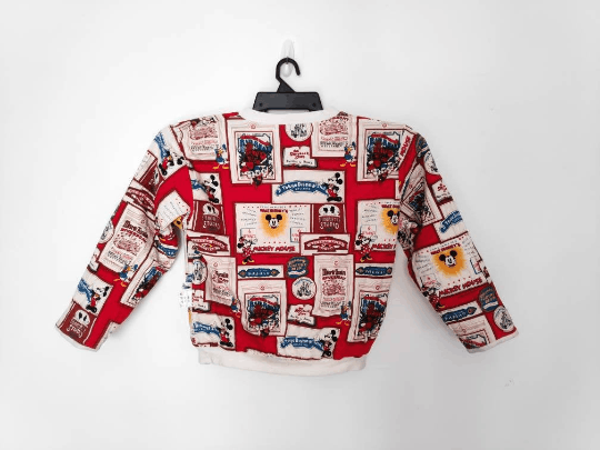 Disney Vintage 80s Mickey Mouse Reversible Sweatshirt Full Print Size US L / EU 52-54 / 3 - 2 Thumbnail