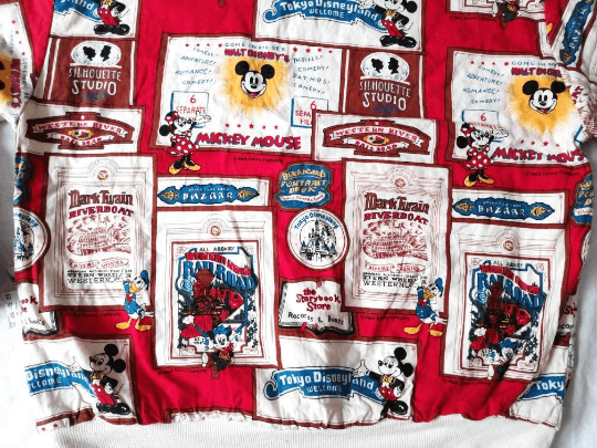 Disney Vintage 80s Mickey Mouse Reversible Sweatshirt Full Print Size US L / EU 52-54 / 3 - 4 Thumbnail