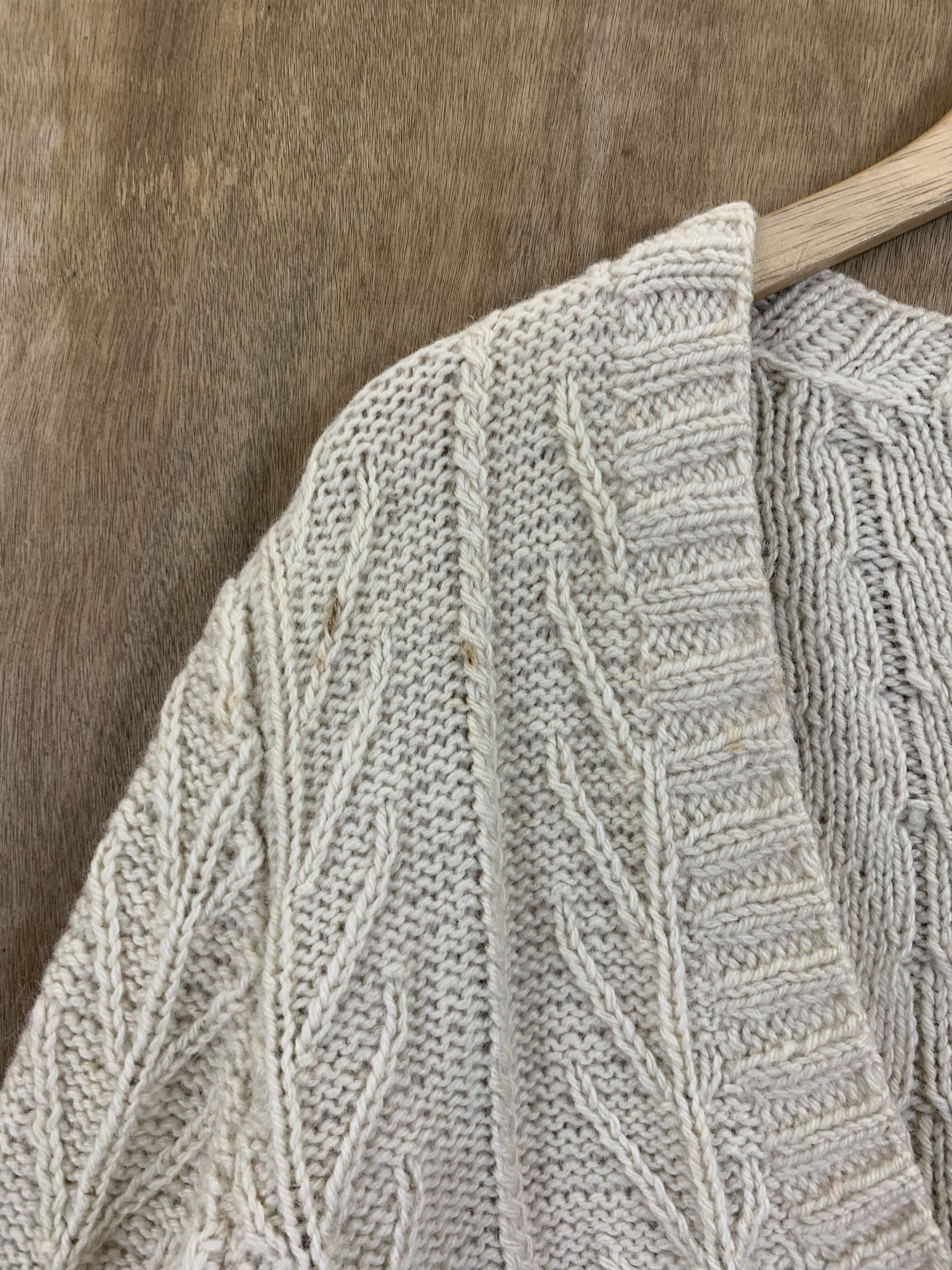 Japanese Brand Cardigan Cable Knit Cream Japanese Branded Streetwear Size M / US 6-8 / IT 42-44 - 5 Thumbnail