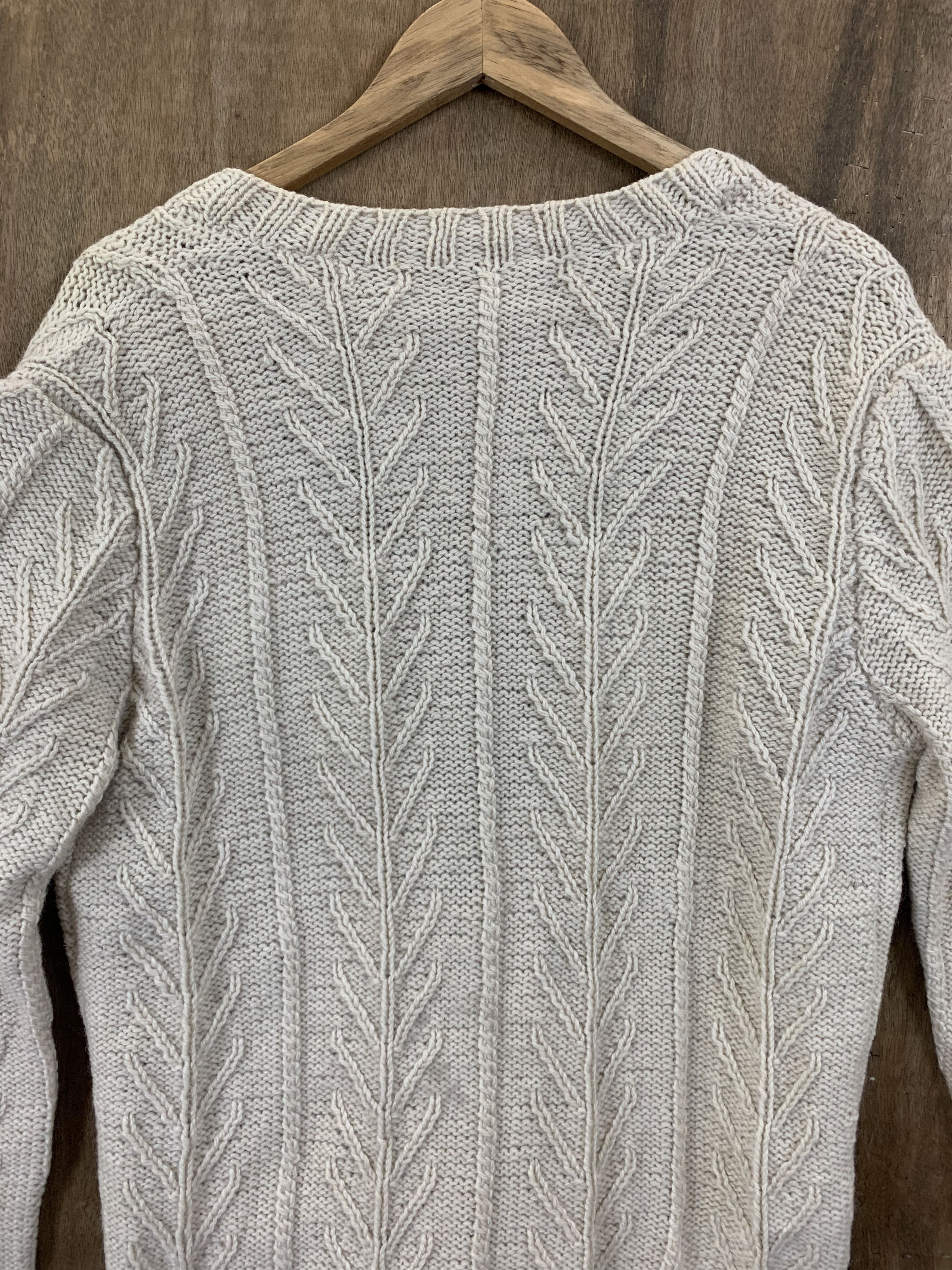 Japanese Brand Cardigan Cable Knit Cream Japanese Branded Streetwear Size M / US 6-8 / IT 42-44 - 12 Thumbnail