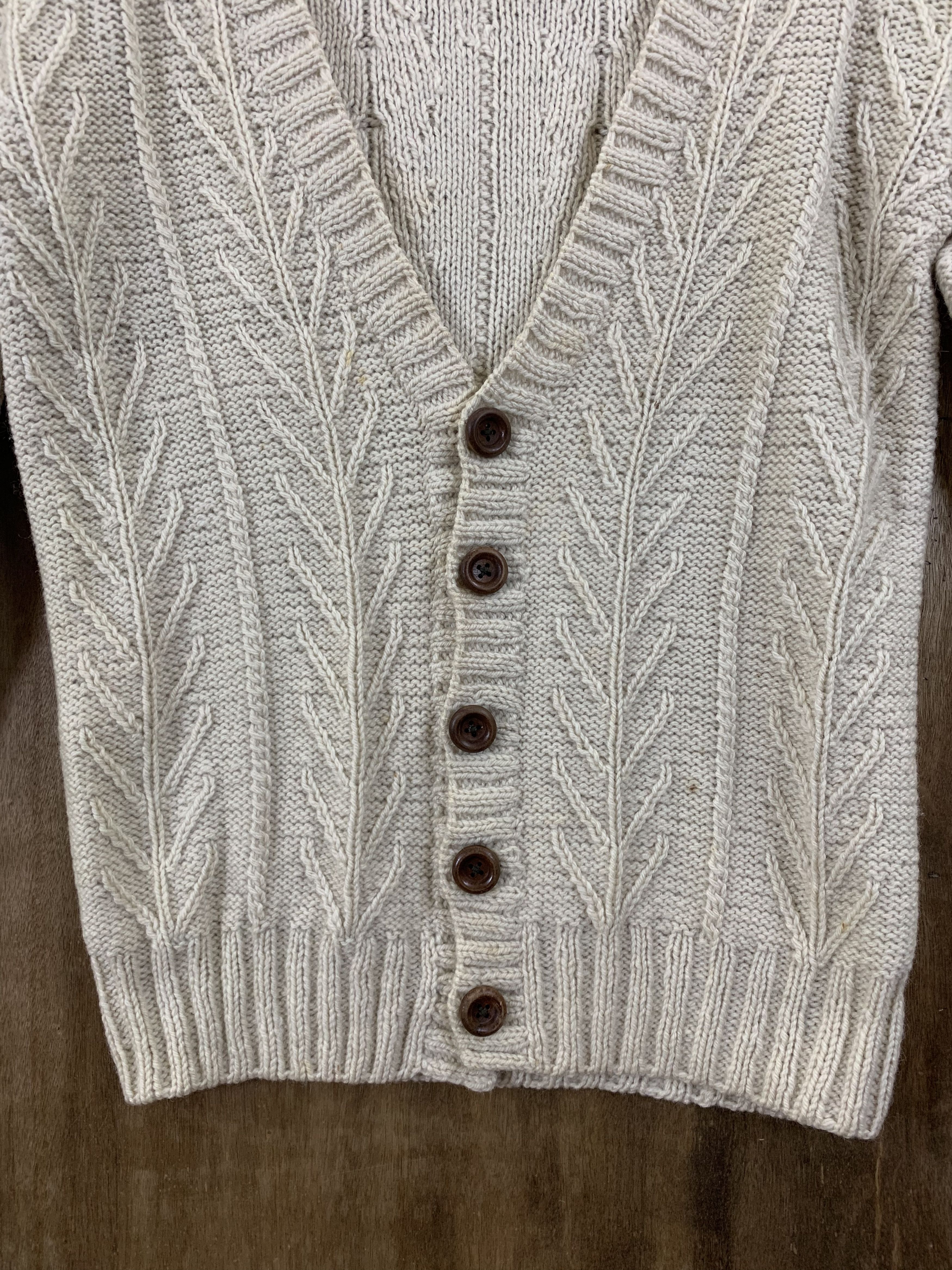 Japanese Brand Cardigan Cable Knit Cream Japanese Branded Streetwear Size M / US 6-8 / IT 42-44 - 4 Thumbnail