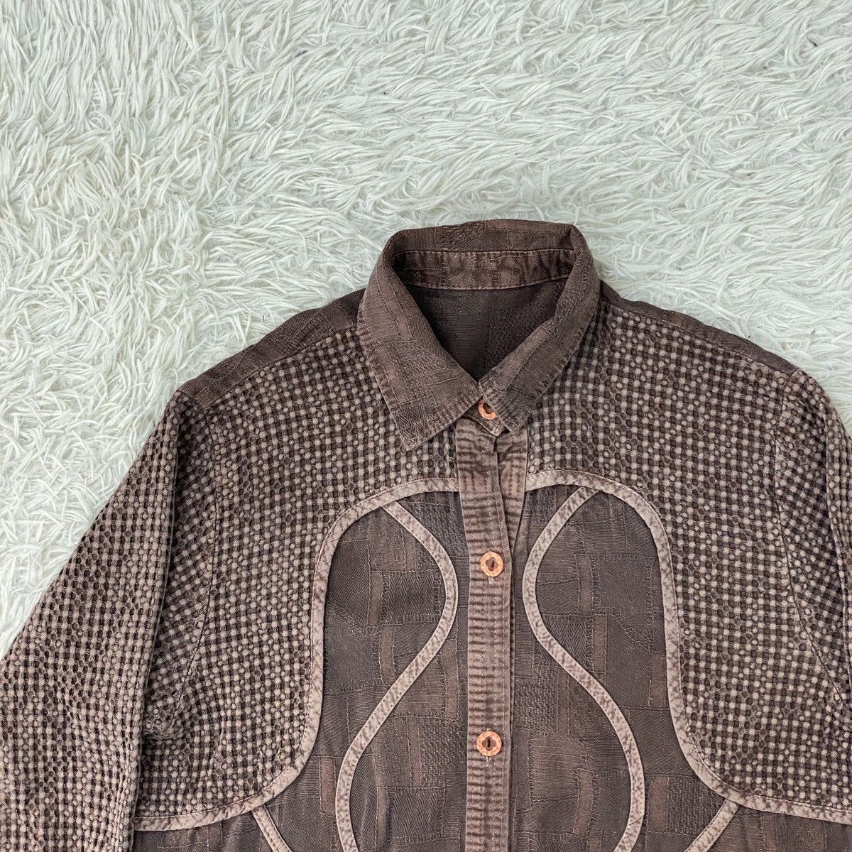 Designer × Japanese Brand 🔥LASTDROP🔥Japanese Patchwork Jumper Knit Nice Design Shirt Size L / US 10 / IT 46 - 4 Thumbnail