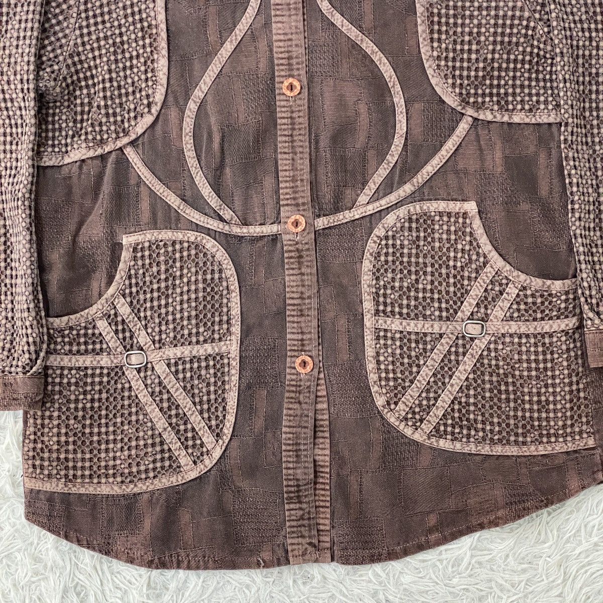 Designer × Japanese Brand 🔥LASTDROP🔥Japanese Patchwork Jumper Knit Nice Design Shirt Size L / US 10 / IT 46 - 6 Thumbnail