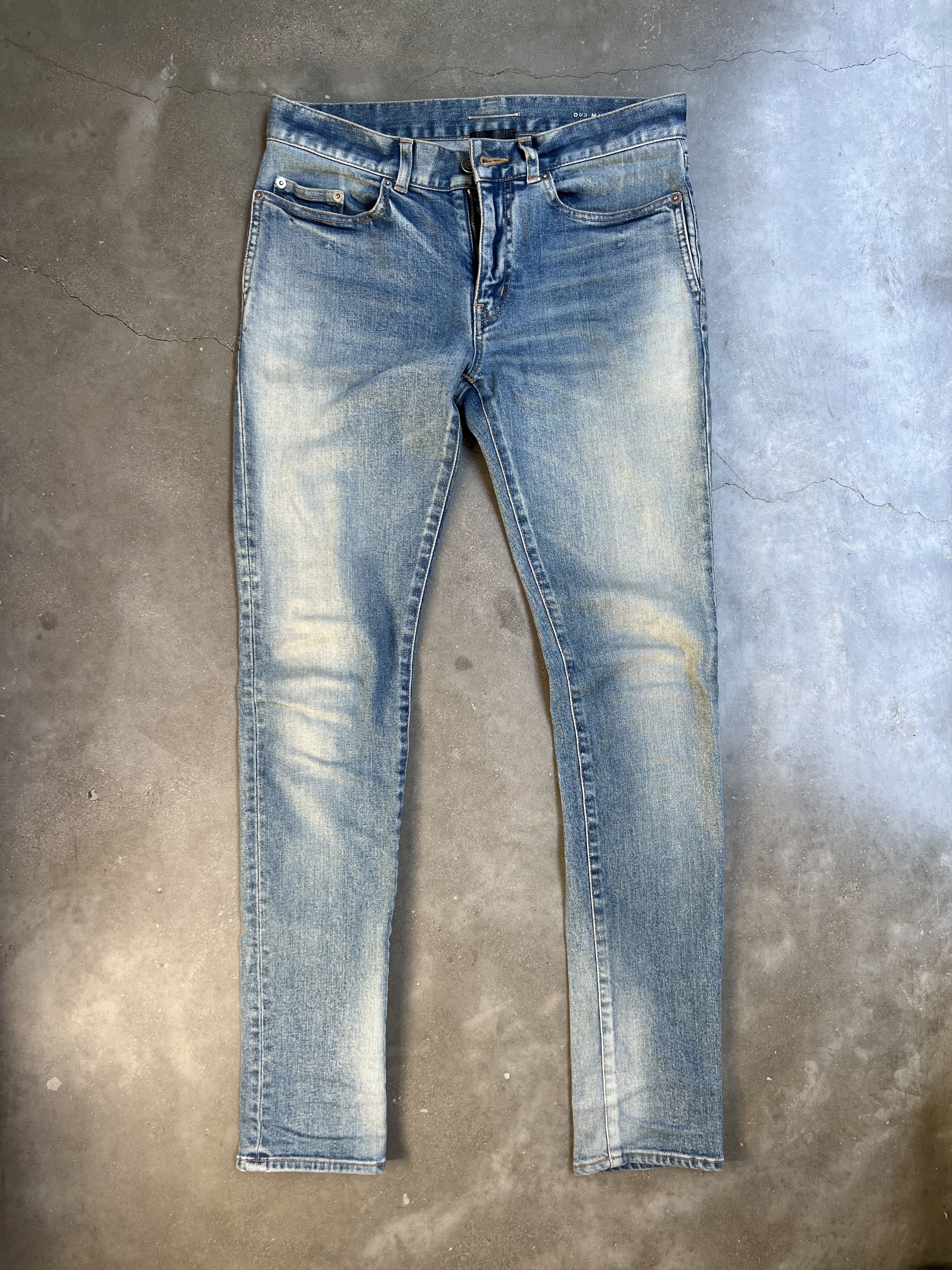 Saint Laurent Paris Saint Laurent Light Wash Skinny Jeans Size US 30 / EU 46 - 2 Thumbnail