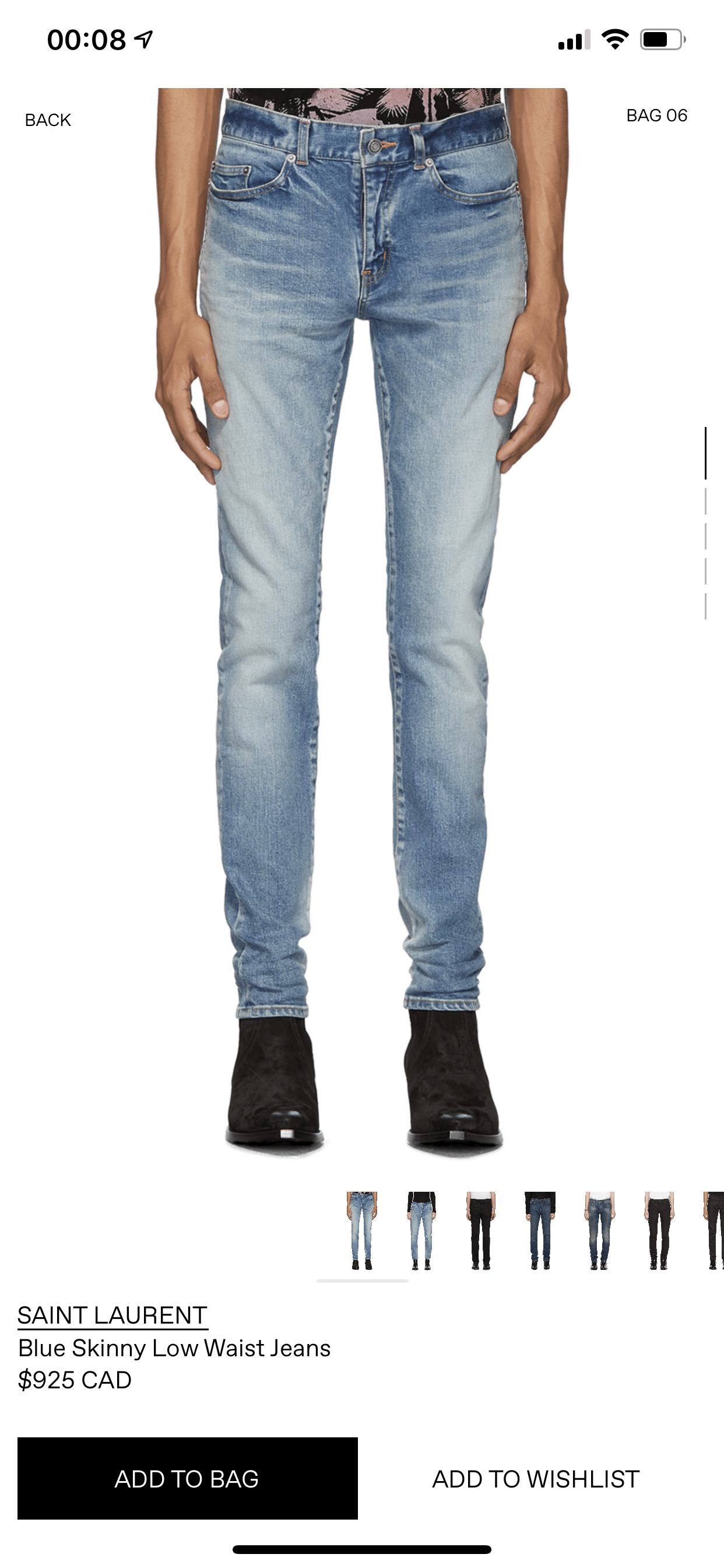 Saint Laurent Paris Saint Laurent Light Wash Skinny Jeans Size US 30 / EU 46 - 15 Thumbnail