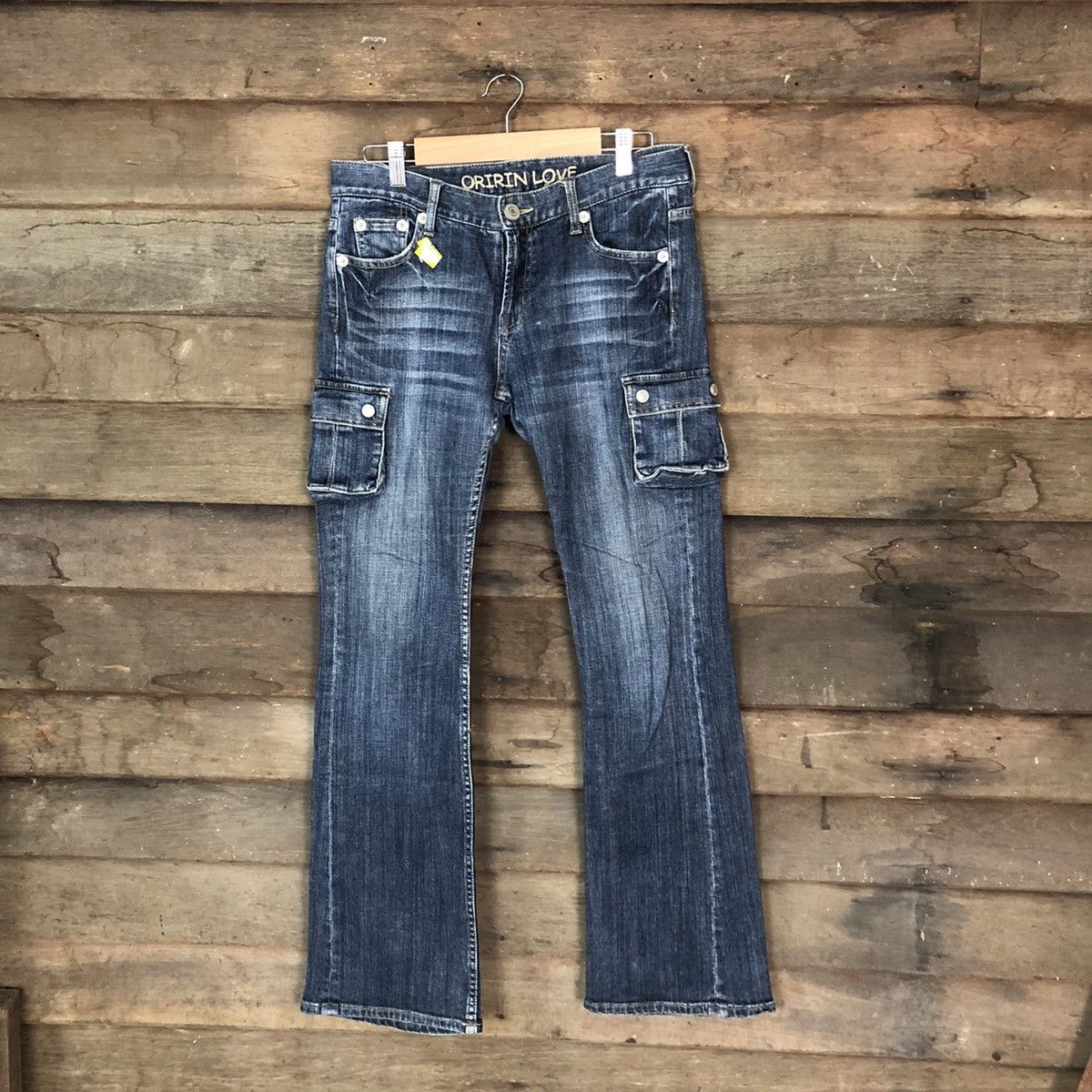 image of Oririn Love Blue Multipocket Denim Jeans 2408 in Blue Denim, Women's (Size 27)