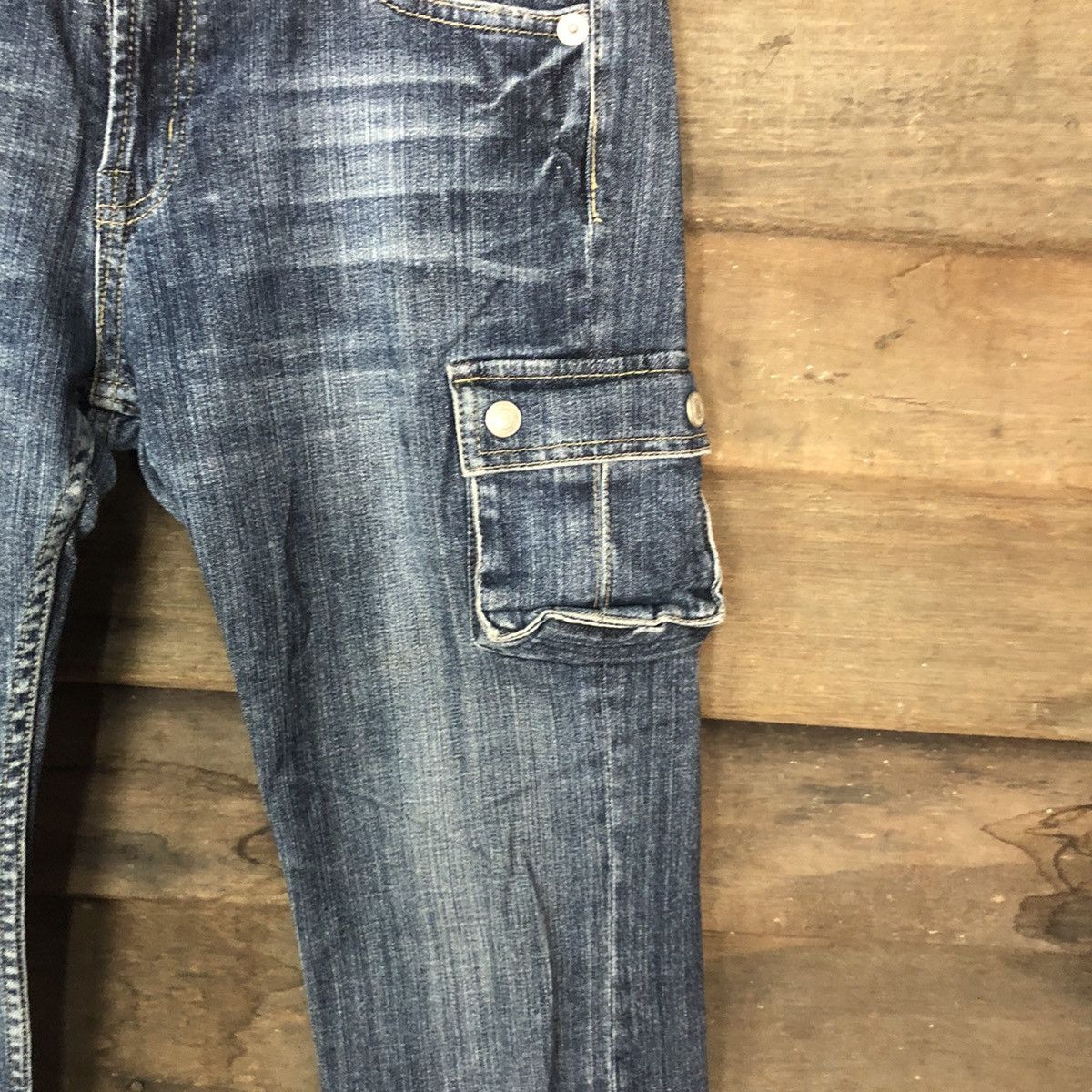 Japanese Brand Oririn Love Blue multipocket Denim Jeans #2408 Size 27" / US 4 / IT 40 - 7 Thumbnail