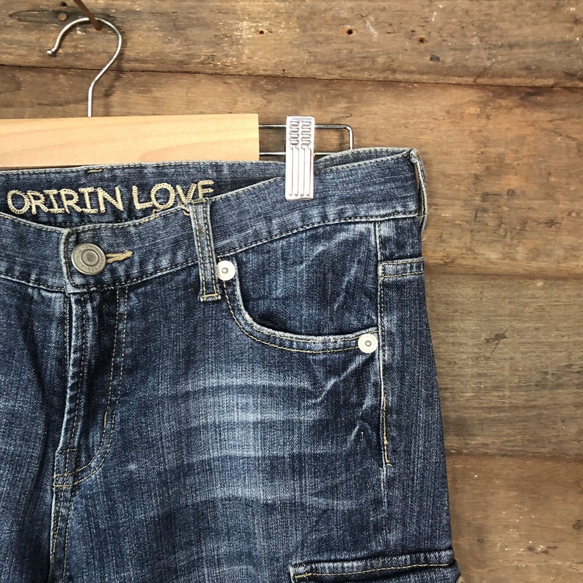 Japanese Brand Oririn Love Blue multipocket Denim Jeans #2408 Size 27" / US 4 / IT 40 - 5 Thumbnail