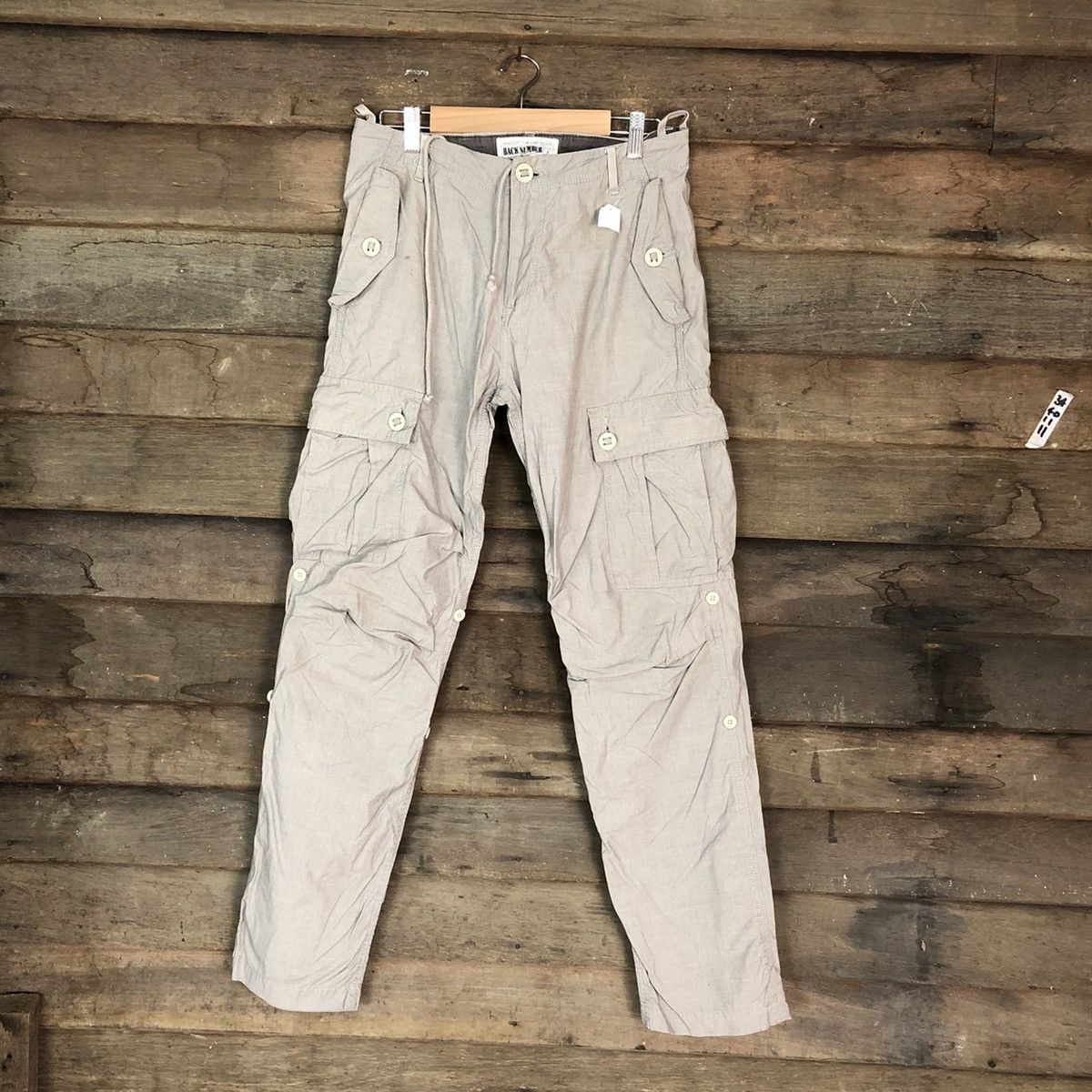 Japanese Brand DL Back Number Grey Cargo Multipocket Pants #1936 Size US 30 / EU 46 - 1 Thumbnail