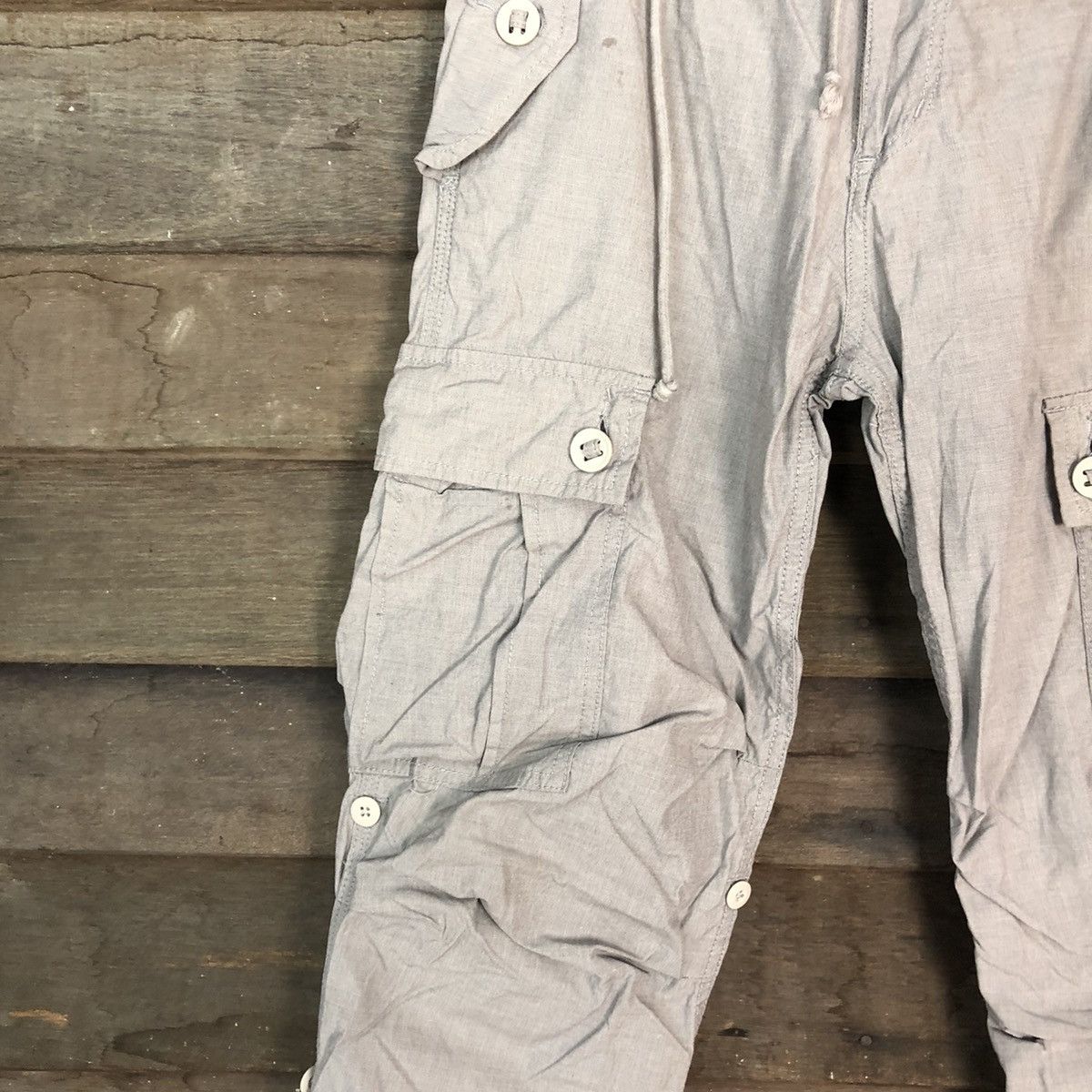 Japanese Brand DL Back Number Grey Cargo Multipocket Pants #1936 Size US 30 / EU 46 - 6 Thumbnail