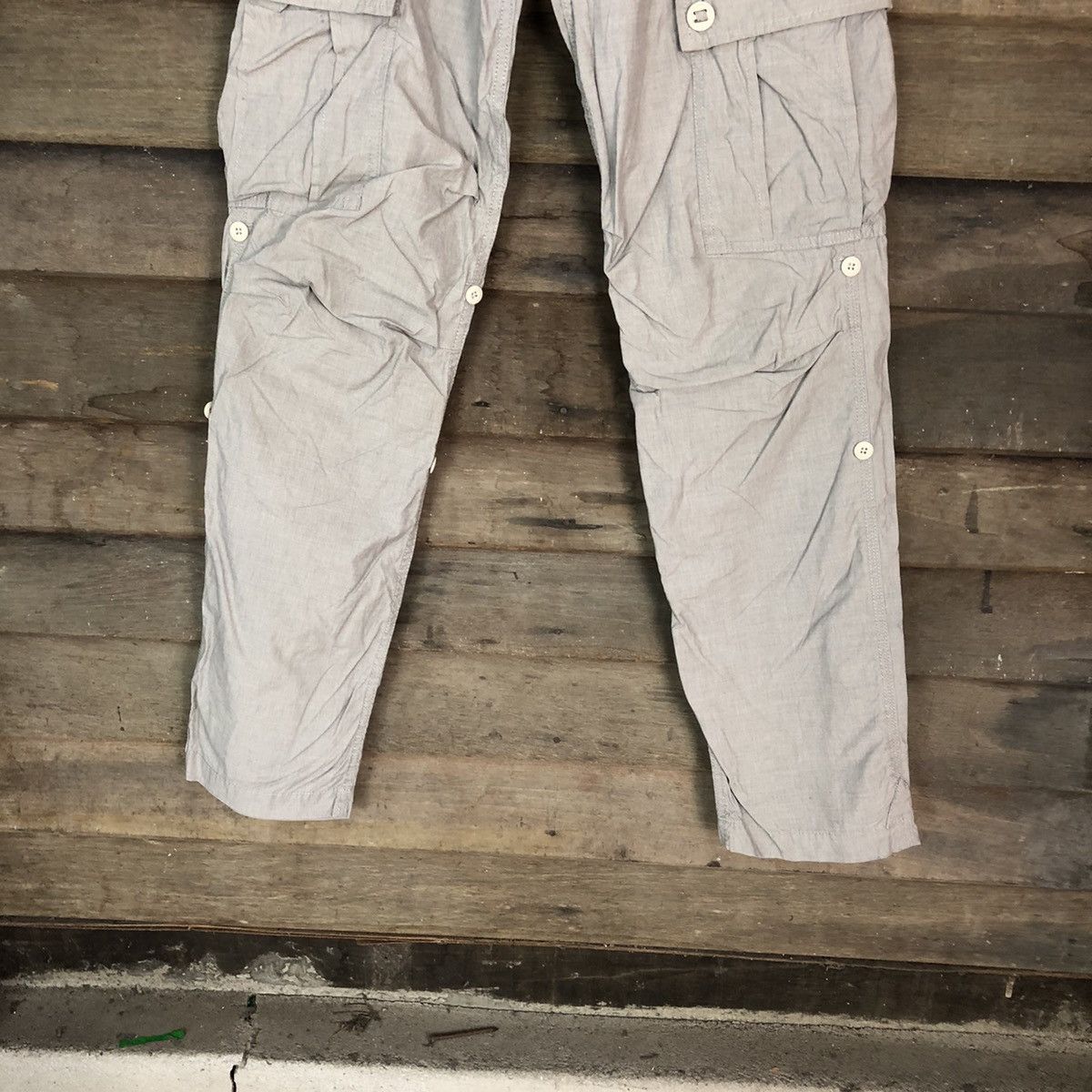 Japanese Brand DL Back Number Grey Cargo Multipocket Pants #1936 Size US 30 / EU 46 - 3 Thumbnail