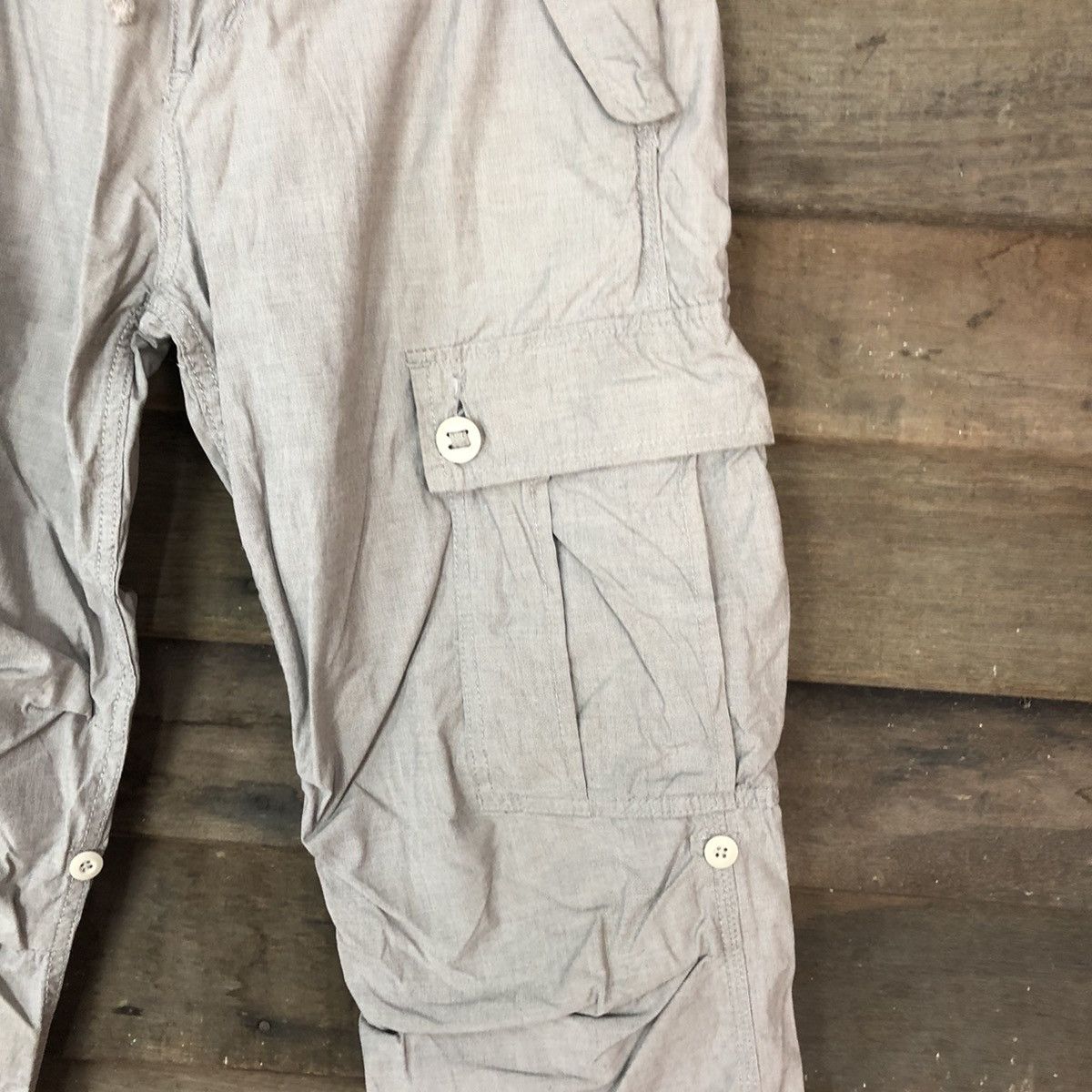 Japanese Brand DL Back Number Grey Cargo Multipocket Pants #1936 Size US 30 / EU 46 - 7 Thumbnail