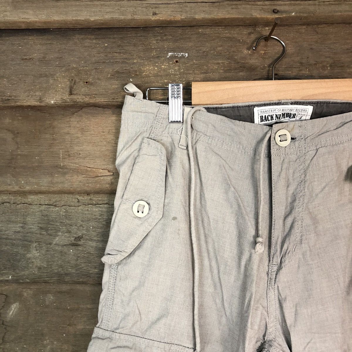 Japanese Brand DL Back Number Grey Cargo Multipocket Pants #1936 Size US 30 / EU 46 - 4 Thumbnail