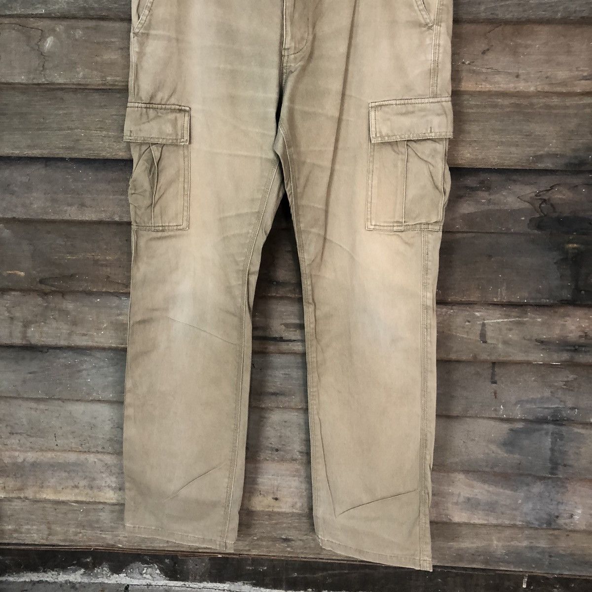 Japanese Brand × NFL Red Skins faded Brown utility multi pocket Cargo Pants #4613 Size US 34 / EU 50 - 3 Thumbnail