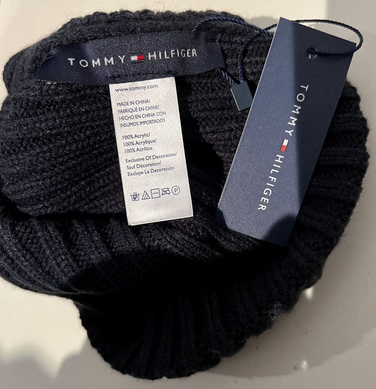Designer × Tommy Hilfiger Tommy Hilfiger navy beanie hat classic logo Size ONE SIZE - 2 Thumbnail
