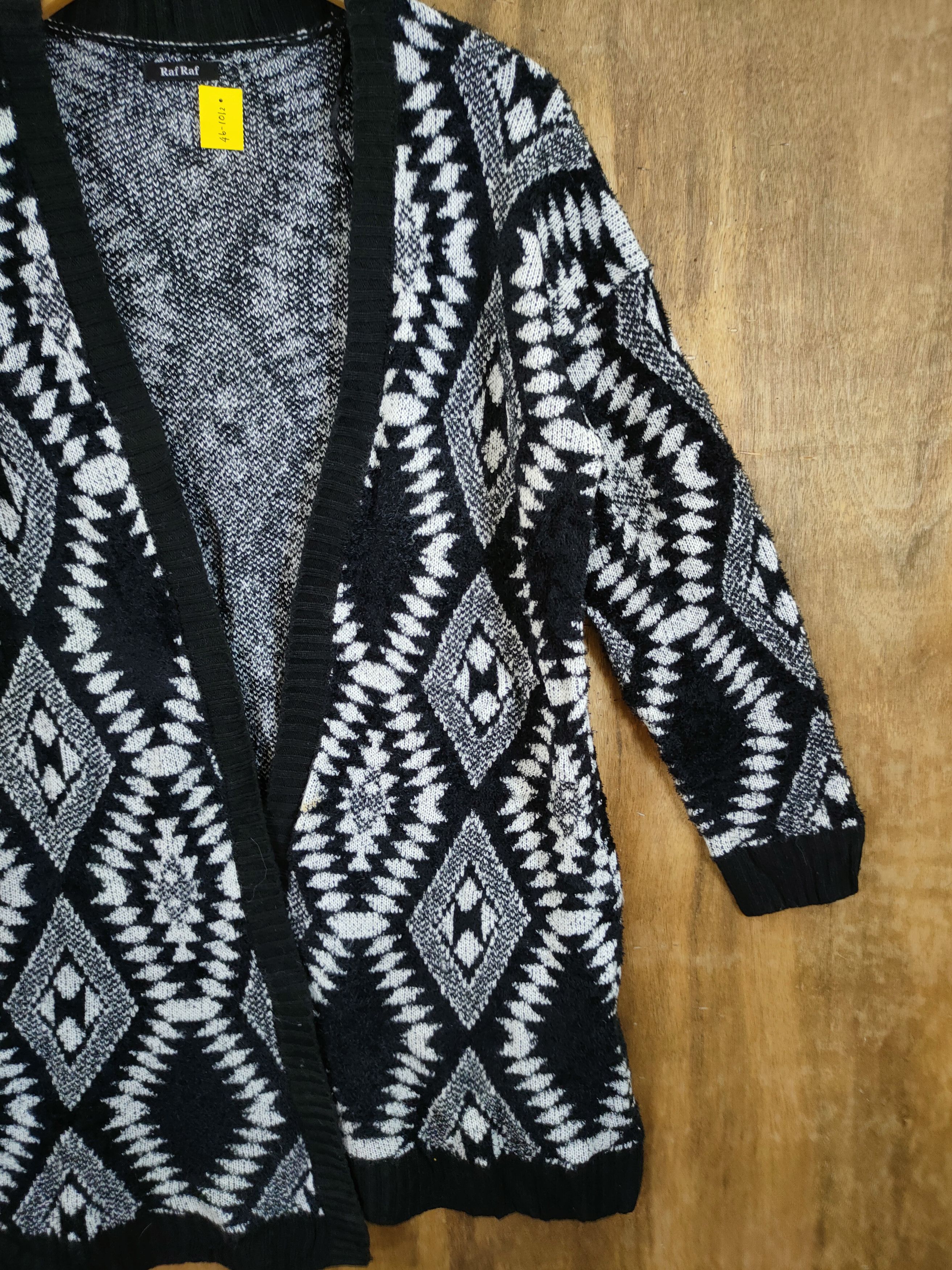 Homespun Knitwear DL Raf Raf cardigan navajo mohair knitwear art #46-1012 Size US L / EU 52-54 / 3 - 3 Thumbnail
