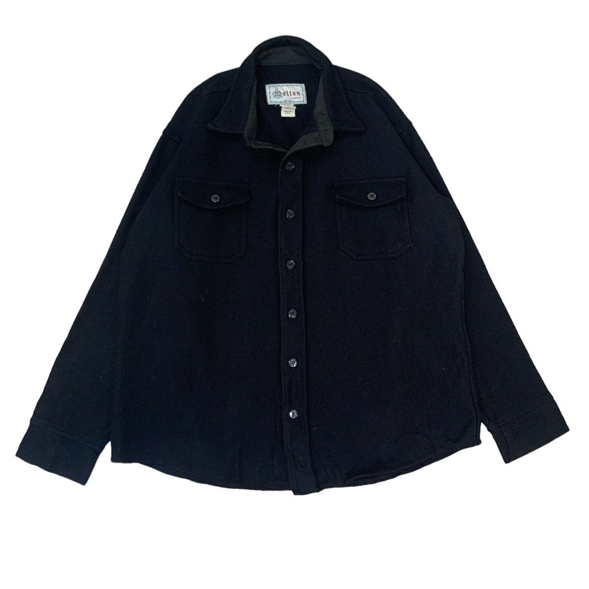 Vintage Vintage 80s Melton Double Pocket Wool Jacket Size US L / EU 52-54 / 3 - 1 Thumbnail