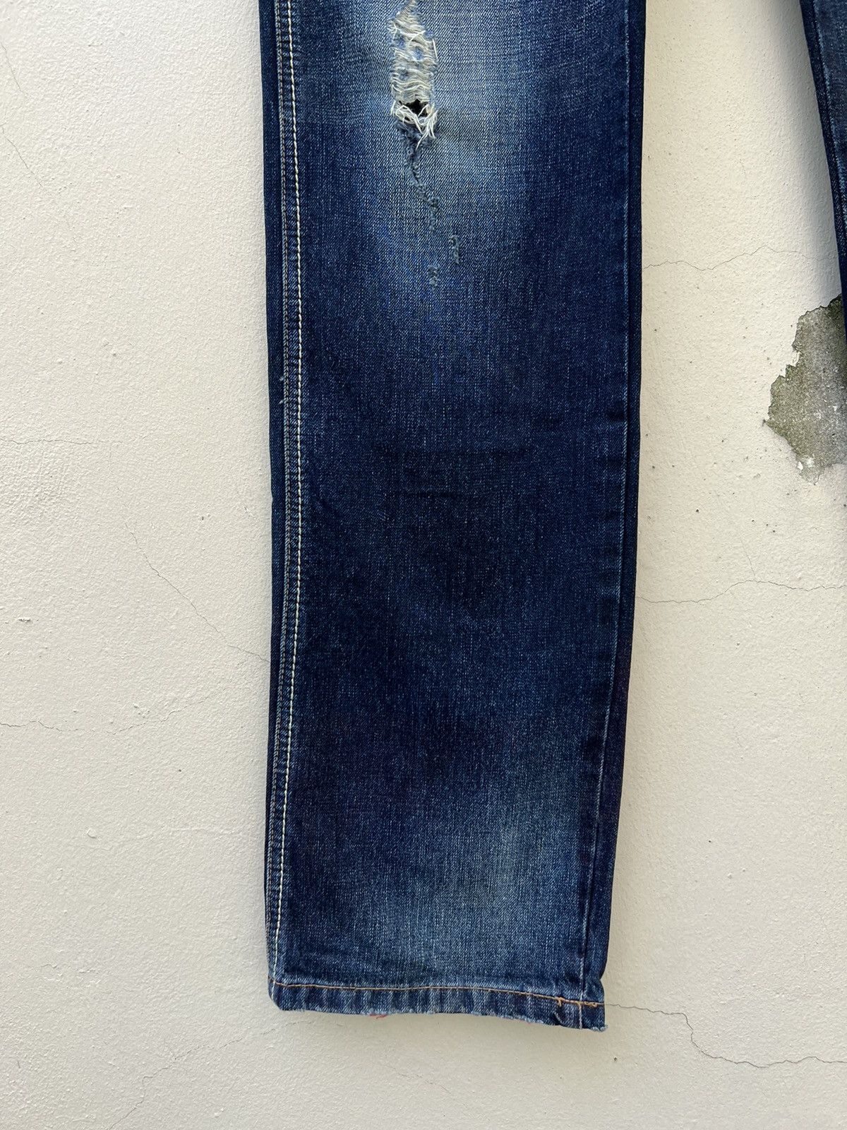 Marithe + Francois Girbaud Vintage MFG Rips Distressed Denim Contrast Colour Jeans Size US 32 / EU 48 - 11 Thumbnail