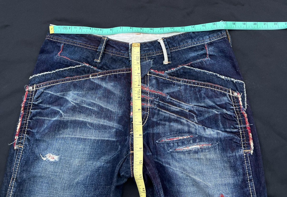 Marithe + Francois Girbaud Vintage MFG Rips Distressed Denim Contrast Colour Jeans Size US 32 / EU 48 - 2 Thumbnail
