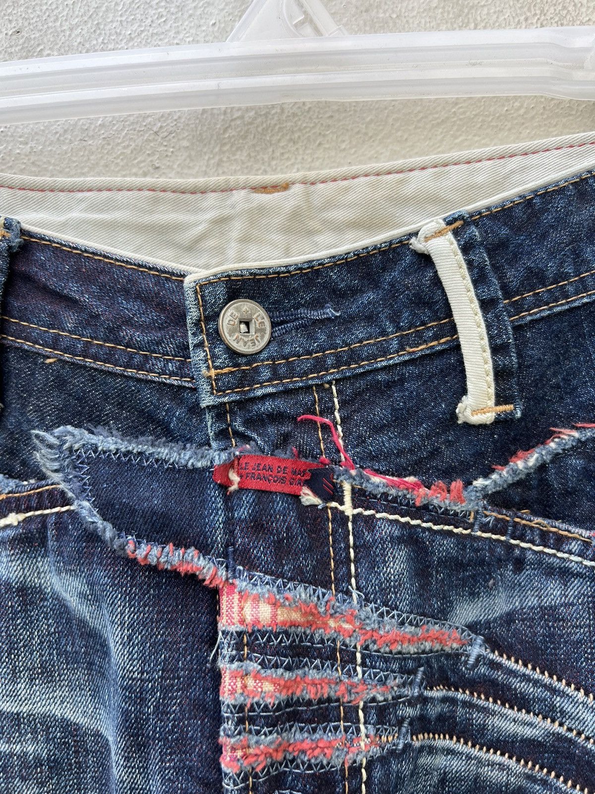 Marithe + Francois Girbaud Vintage MFG Rips Distressed Denim Contrast Colour Jeans Size US 32 / EU 48 - 8 Thumbnail