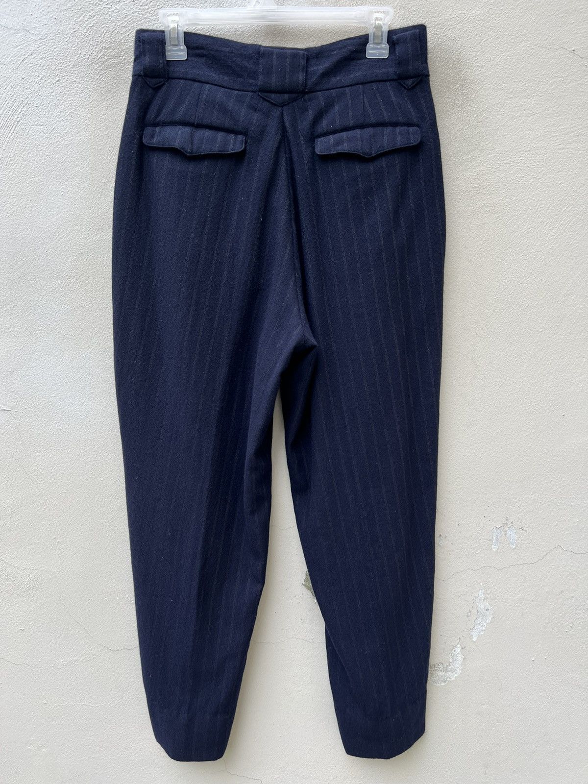 Issey Miyake 90s OLIVIER MASSUGER Paris High Waist Stripes Baggy Trouser Size US 29 - 8 Thumbnail