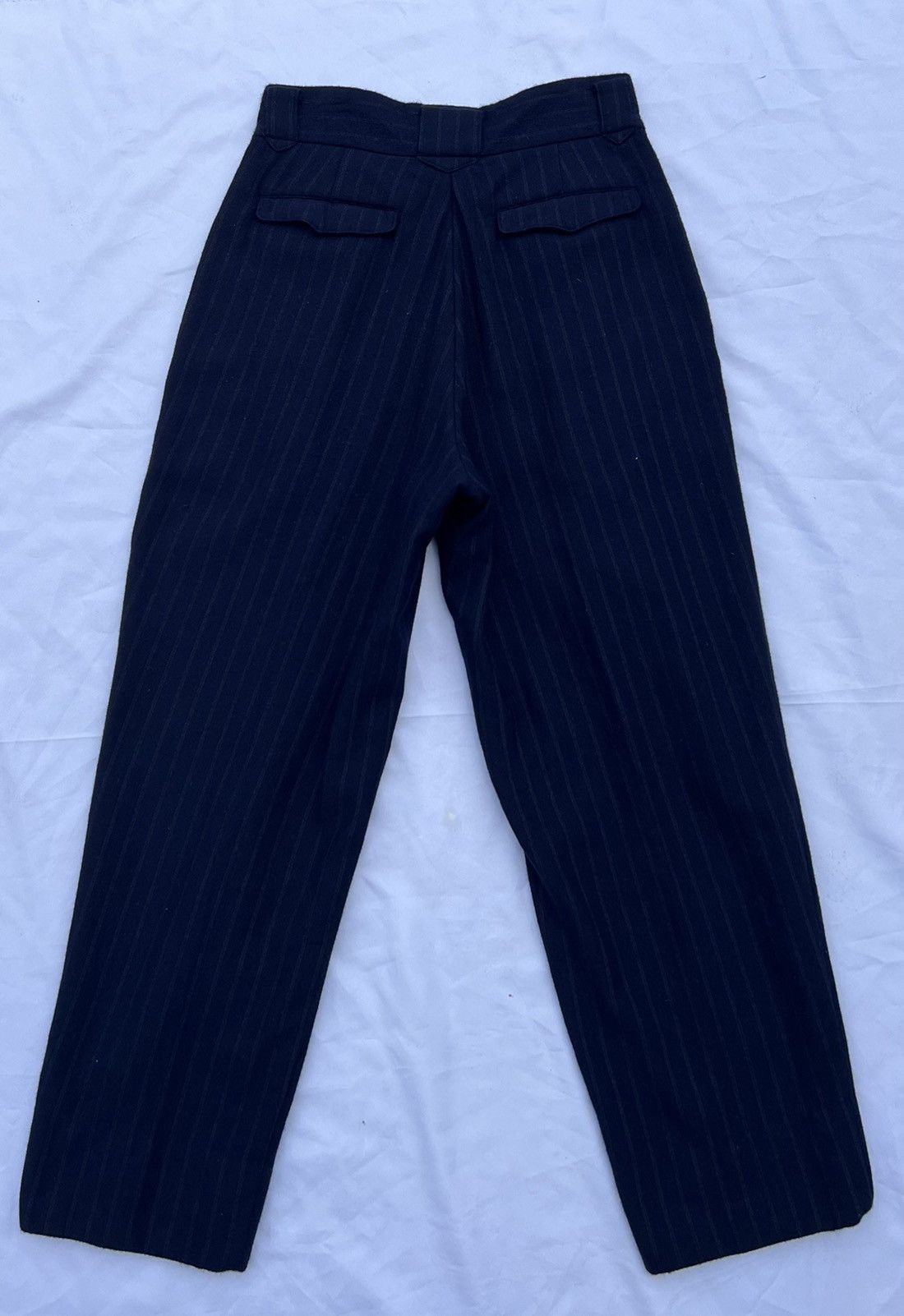 Issey Miyake 90s OLIVIER MASSUGER Paris High Waist Stripes Baggy Trouser Size US 29 - 22 Thumbnail