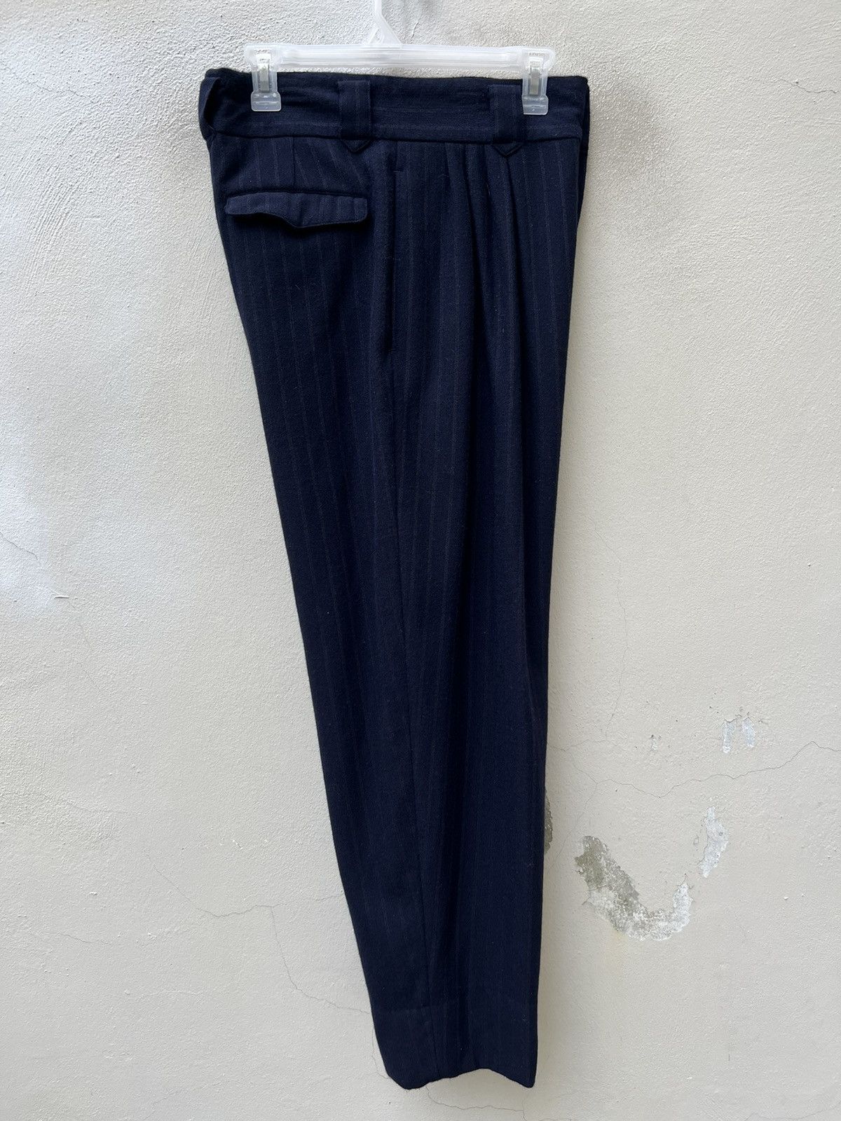 Issey Miyake 90s OLIVIER MASSUGER Paris High Waist Stripes Baggy Trouser Size US 29 - 13 Thumbnail