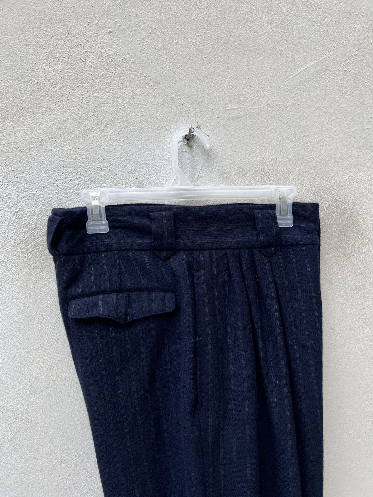 Issey Miyake 90s OLIVIER MASSUGER Paris High Waist Stripes Baggy Trouser Size US 29 - 14 Thumbnail