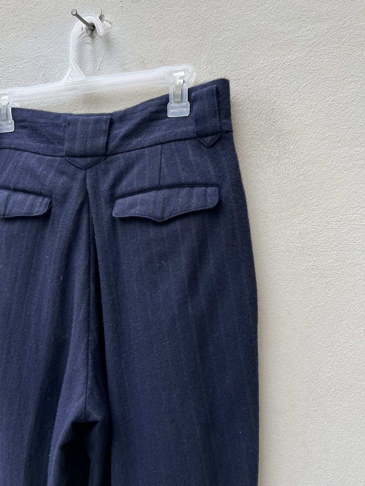 Issey Miyake 90s OLIVIER MASSUGER Paris High Waist Stripes Baggy Trouser Size US 29 - 11 Thumbnail