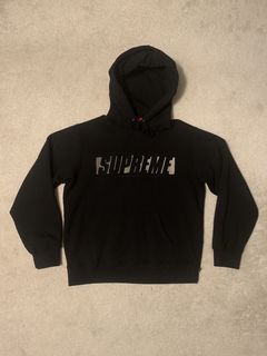 Supreme reflective cutout hooded sweatshirt black sale