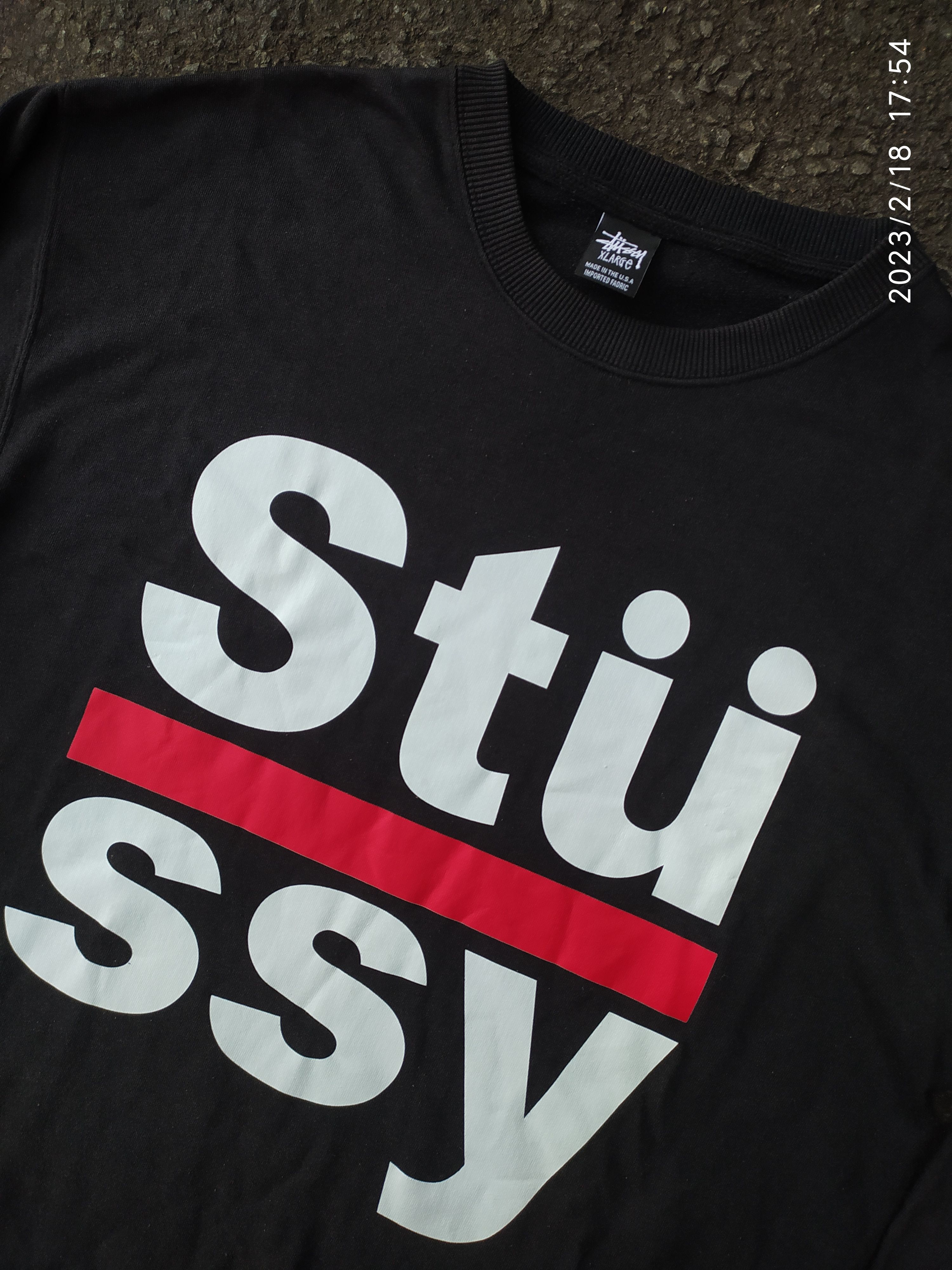 Stussy Stussy Crewneck Sweatshirt Big Script Run DMC Look A Like Size US XL / EU 56 / 4 - 5 Thumbnail