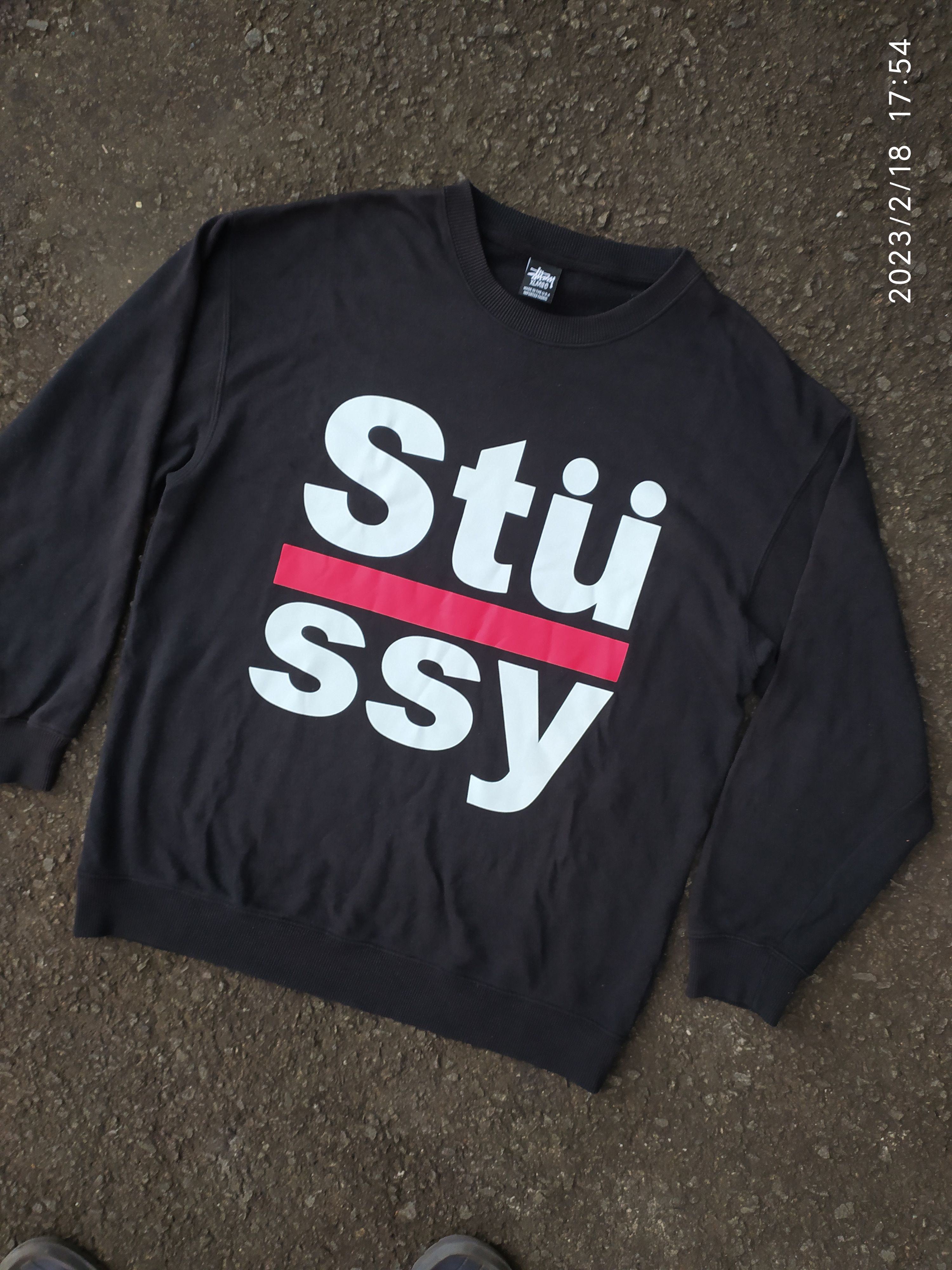Stussy Stussy Crewneck Sweatshirt Big Script Run DMC Look A Like Size US XL / EU 56 / 4 - 1 Thumbnail