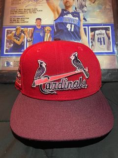 New Era Unisex MLB St. Louis Cardinals Retro Script 59Fifty Fitted Hat  60417772 Grey/Scarlet, Green Undervisor