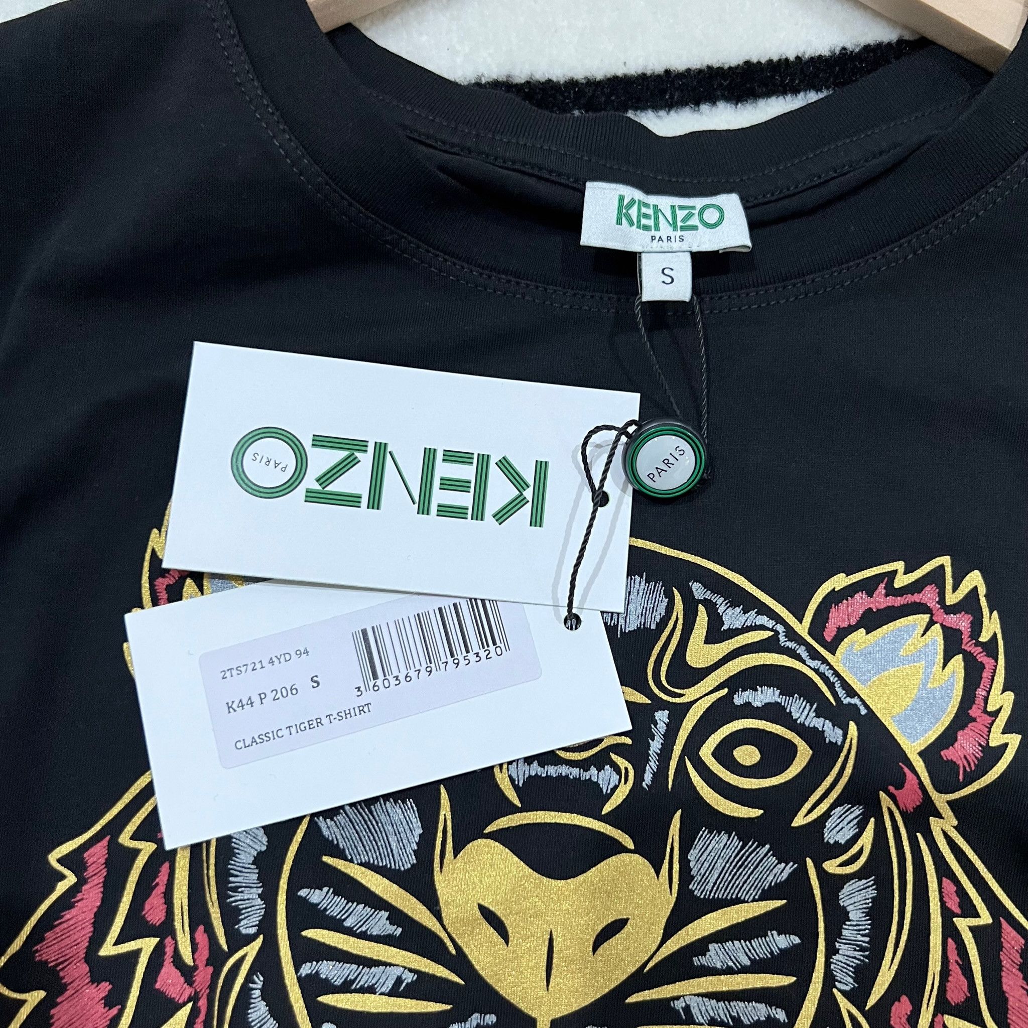 Kenzo Classic Tiger Head Logo Black Tshirt