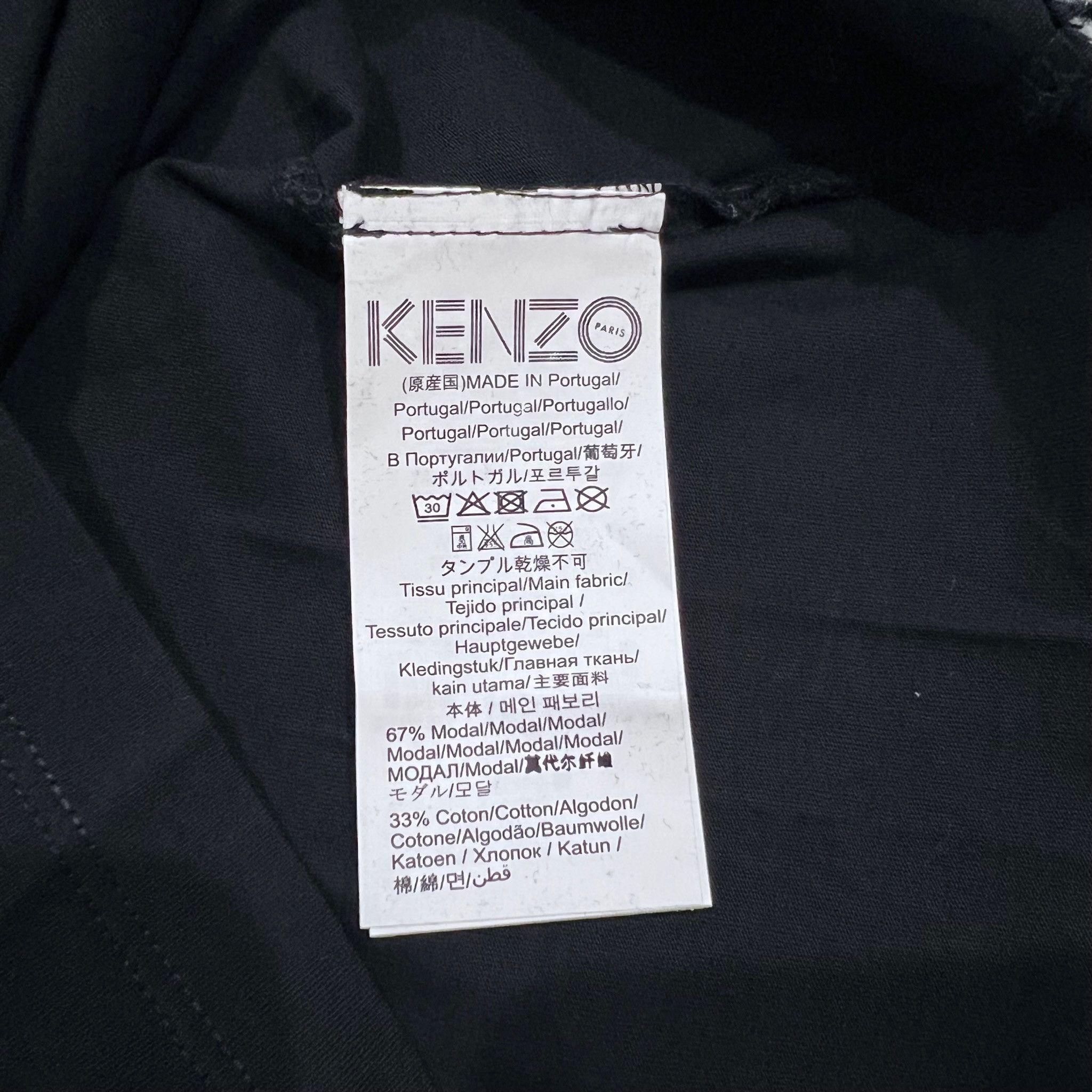 Kenzo Classic Tiger Head Logo Black Tshirt