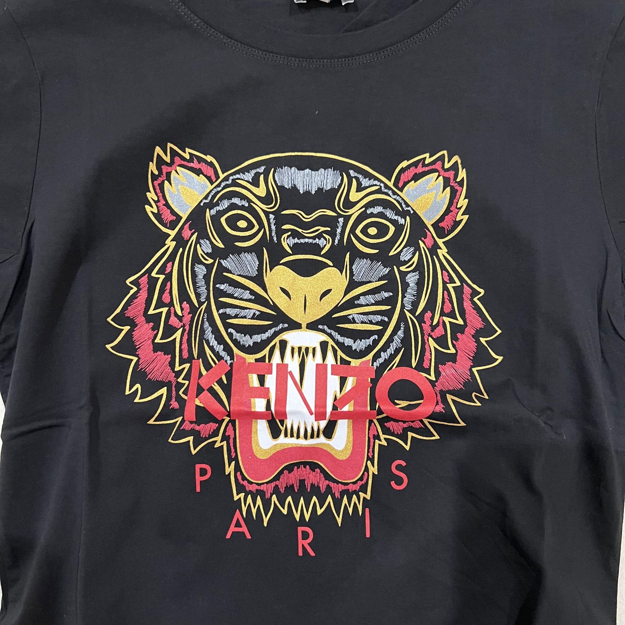 Kenzo Classic Tiger Head Logo Black Tshirt