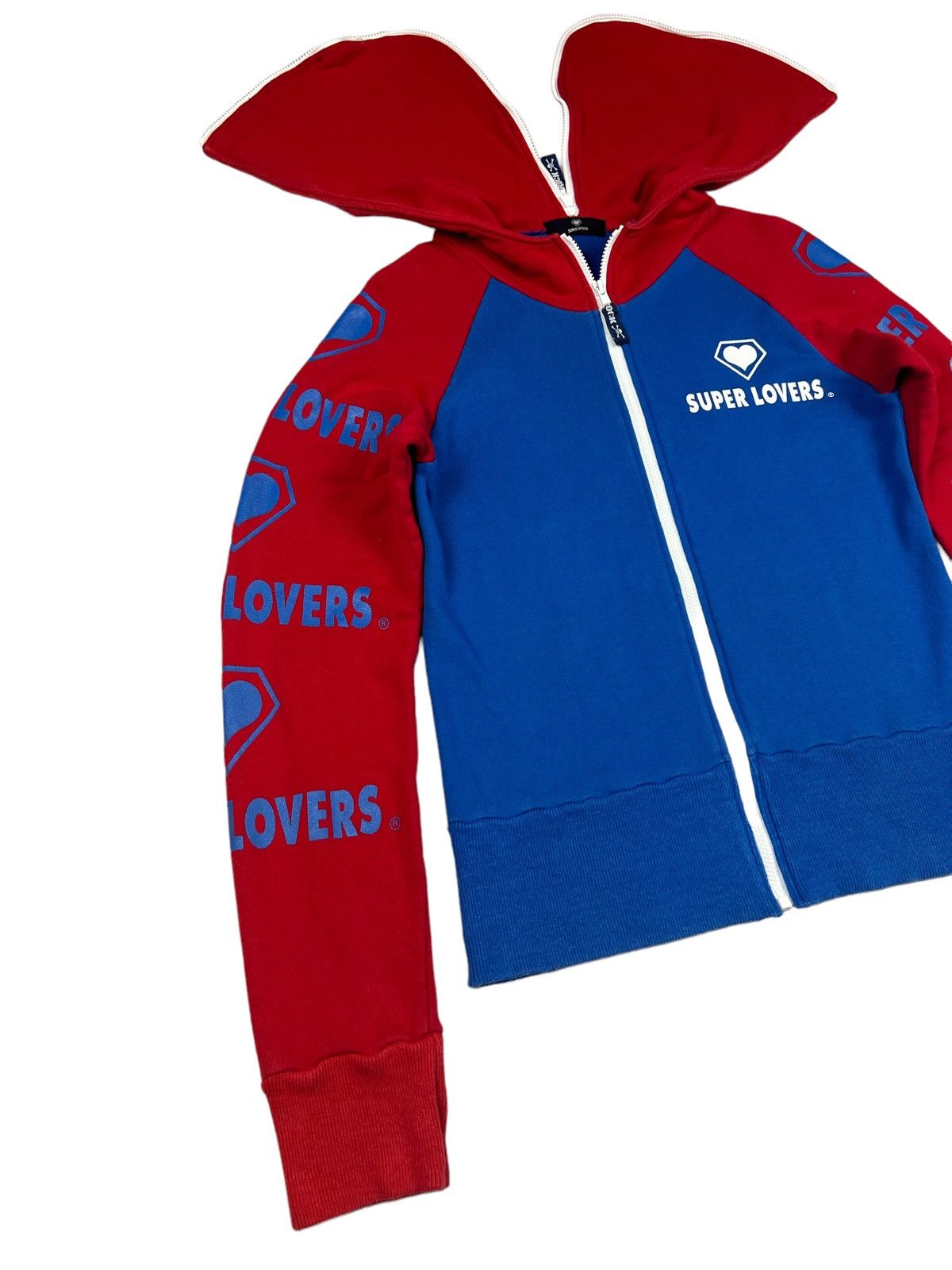 Japanese Brand Super Lovers Zipper Hoodie Size M / US 6-8 / IT 42-44 - 3 Thumbnail