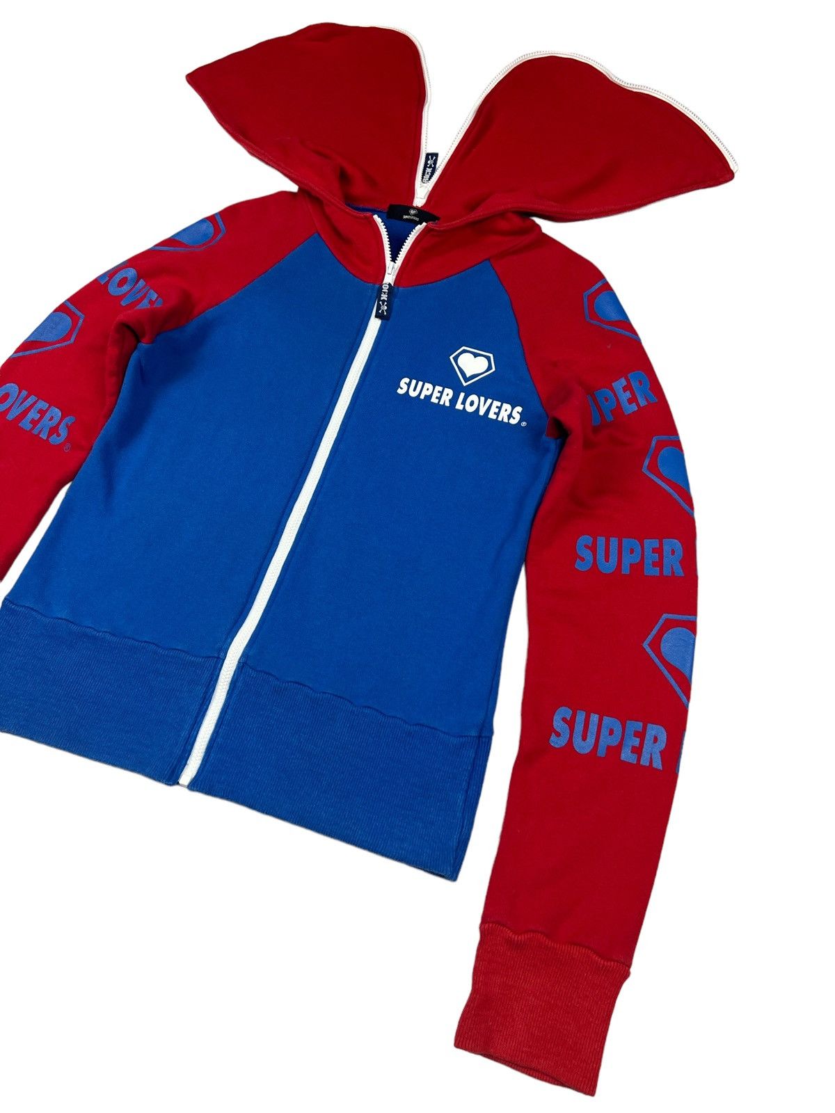 Japanese Brand Super Lovers Zipper Hoodie Size M / US 6-8 / IT 42-44 - 4 Thumbnail