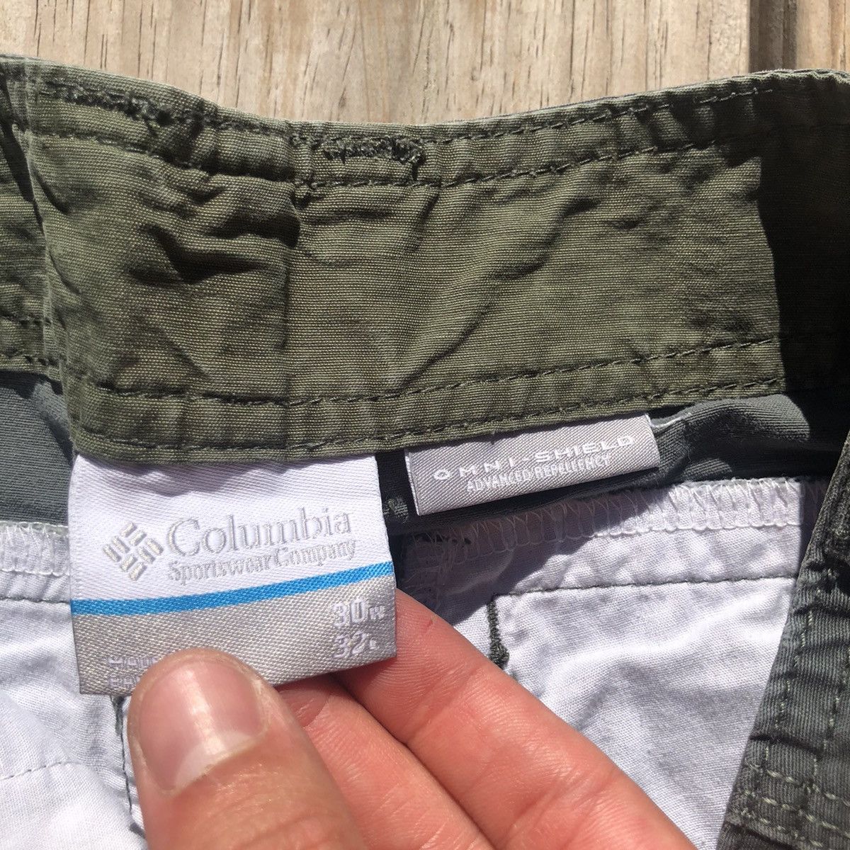 Columbia Columbia Outdoor Olive Green Double Knee Cargo Hiking Pants Size US 31 - 3 Thumbnail