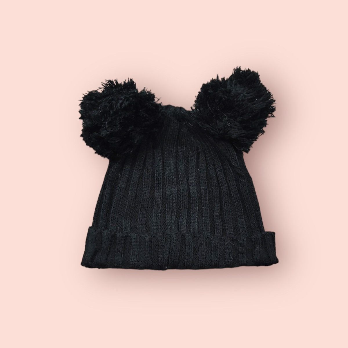 MICKEY MOUSE DOUBLE POM EARS BEANIE HAT
